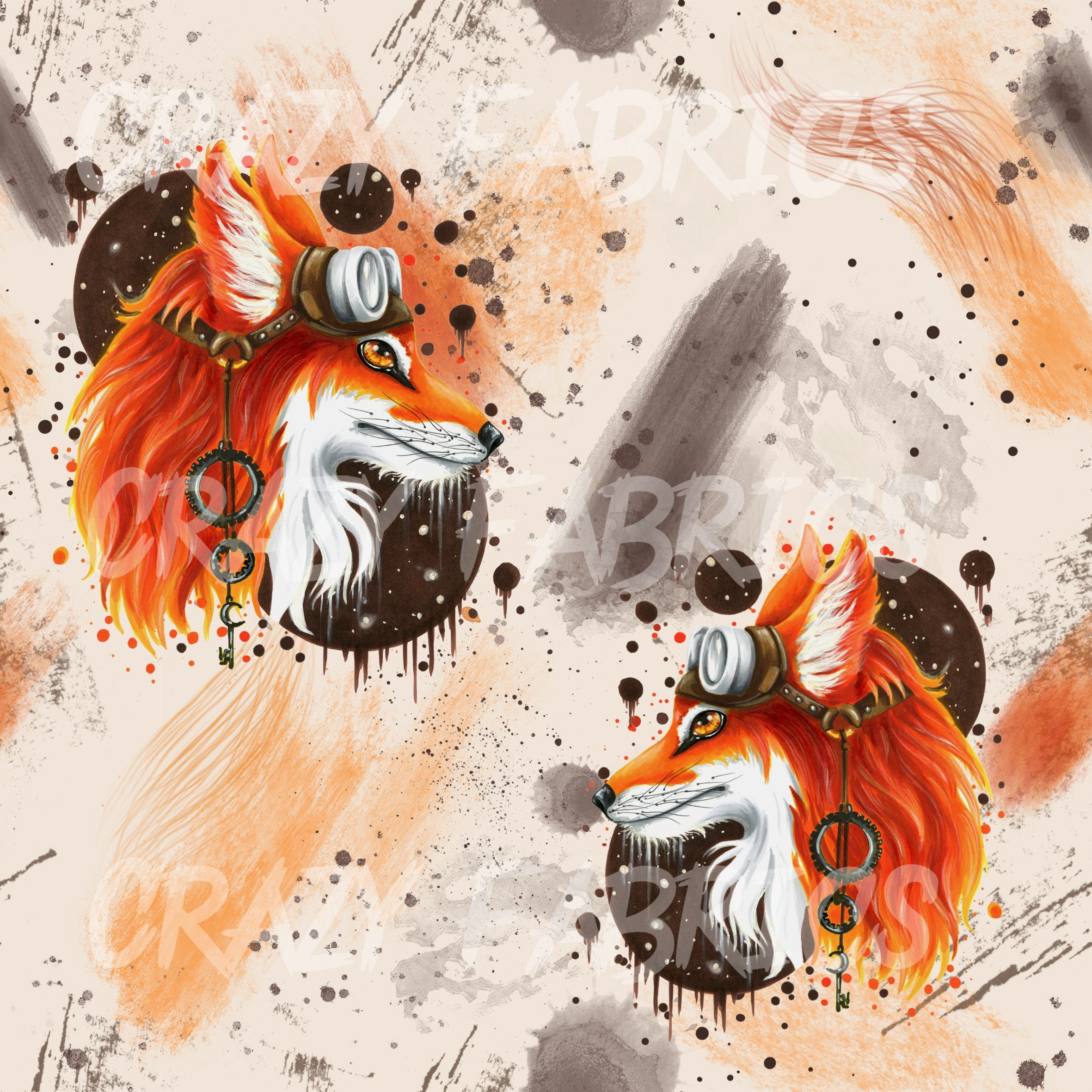 Stoff „Mistery Fox“