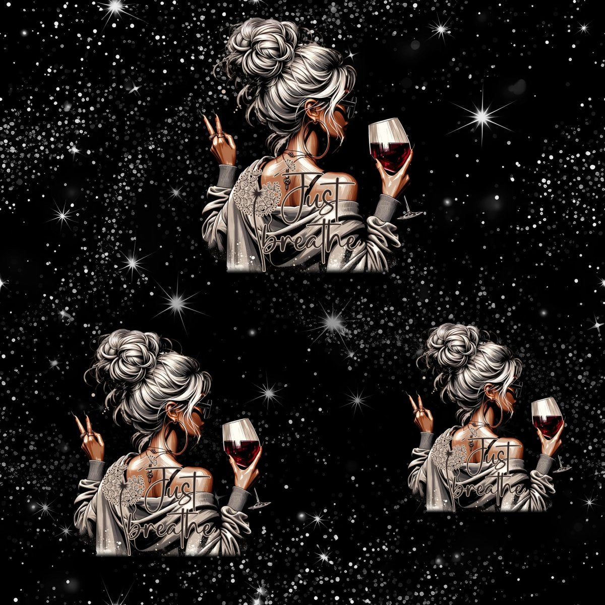 Stoff „Just Brethe Blackedition“ - Crazy Fabrics