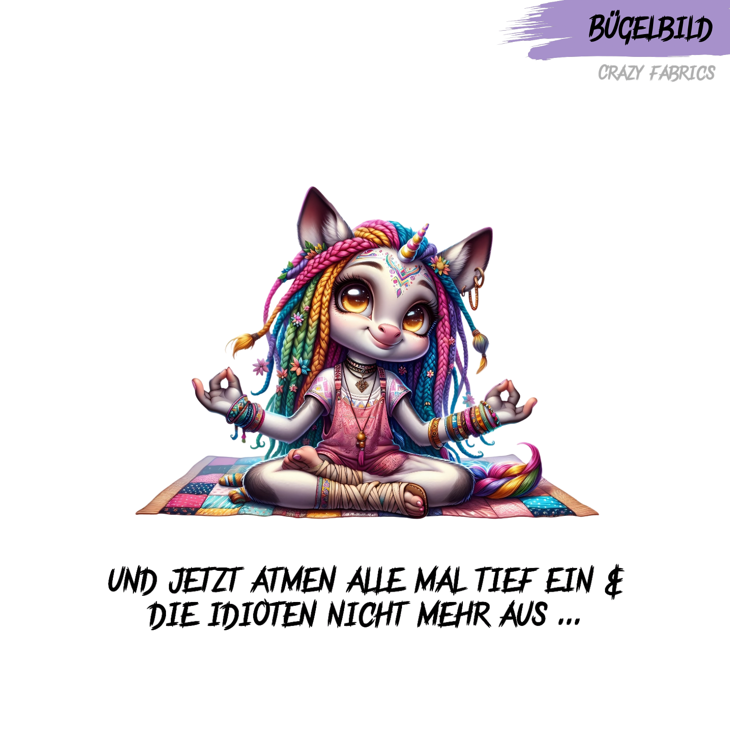 Bügelbild „Tief einatmen“