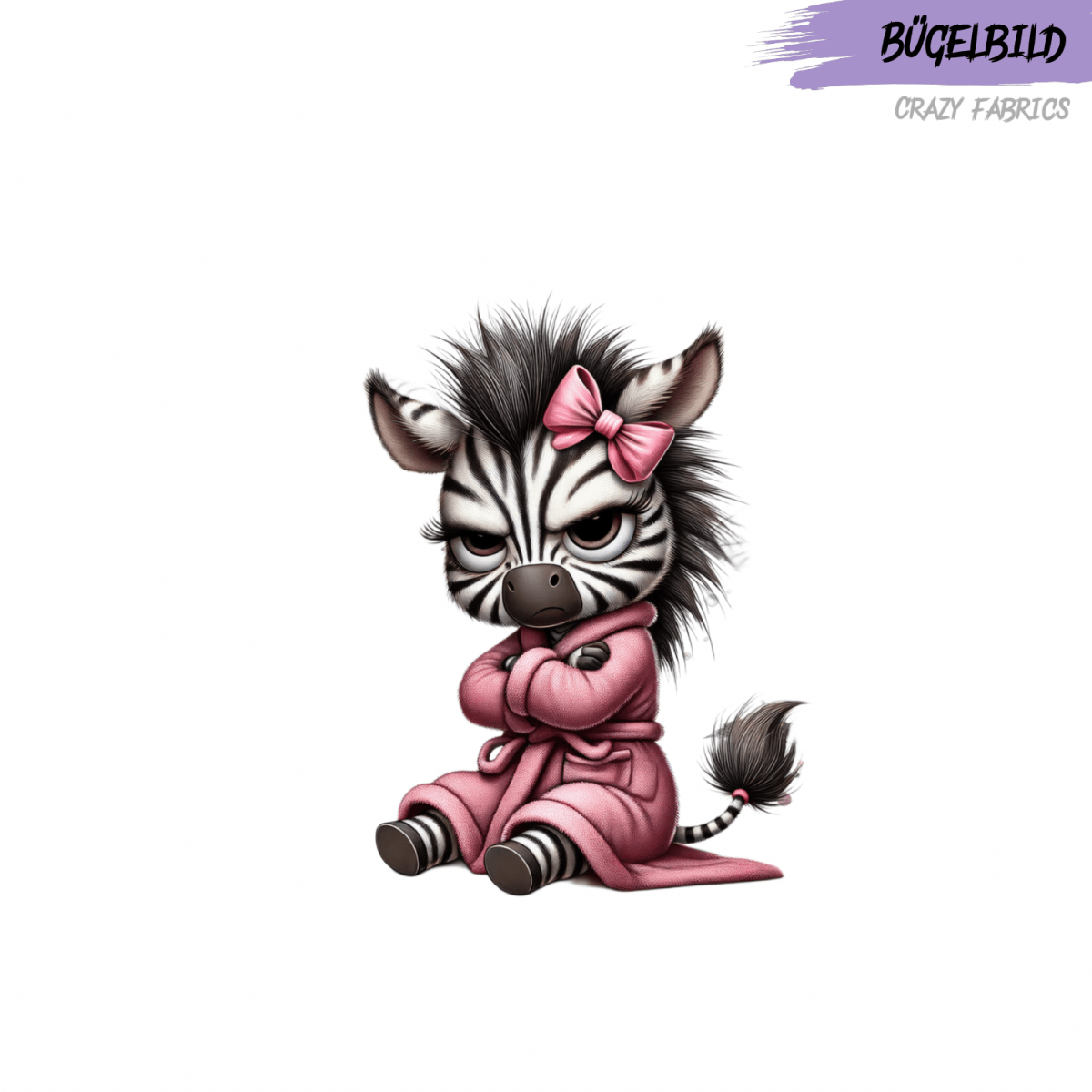 Bügelbild „Zebra“ - Crazy Fabrics