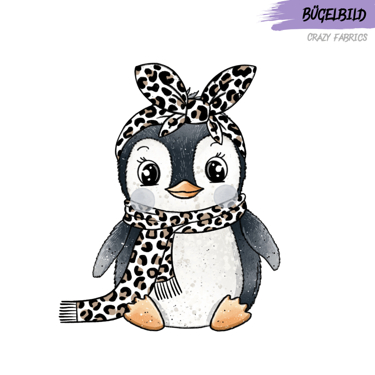 Bügelbild „Leo Pingu“ - Crazy Fabrics
