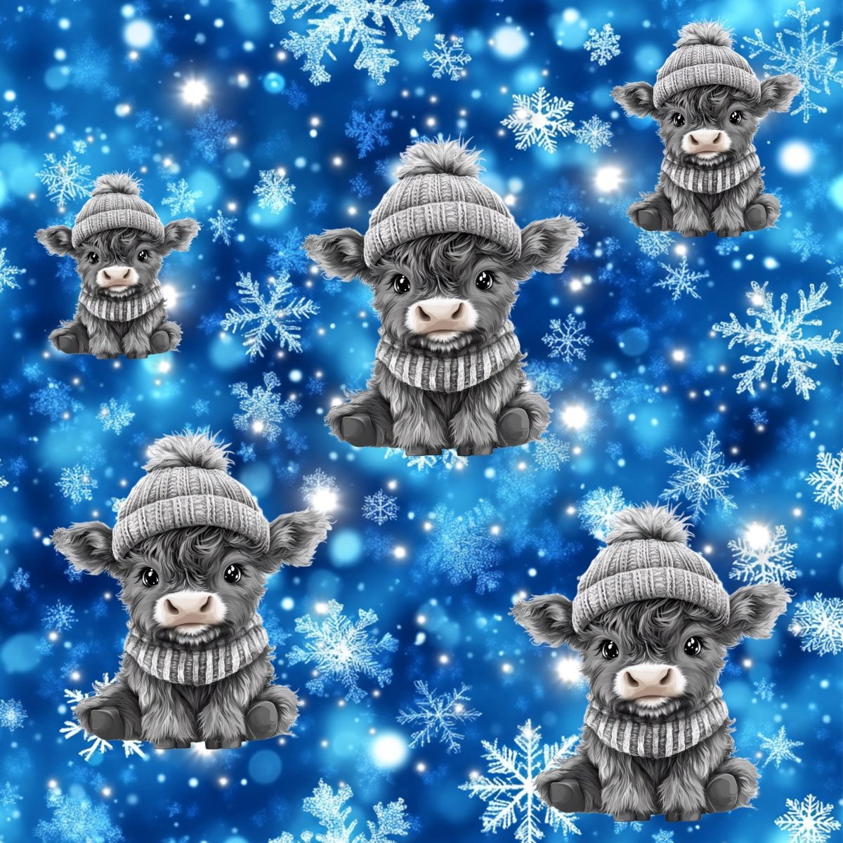 Stoff „ox mit Mütze“ - Crazy Fabrics