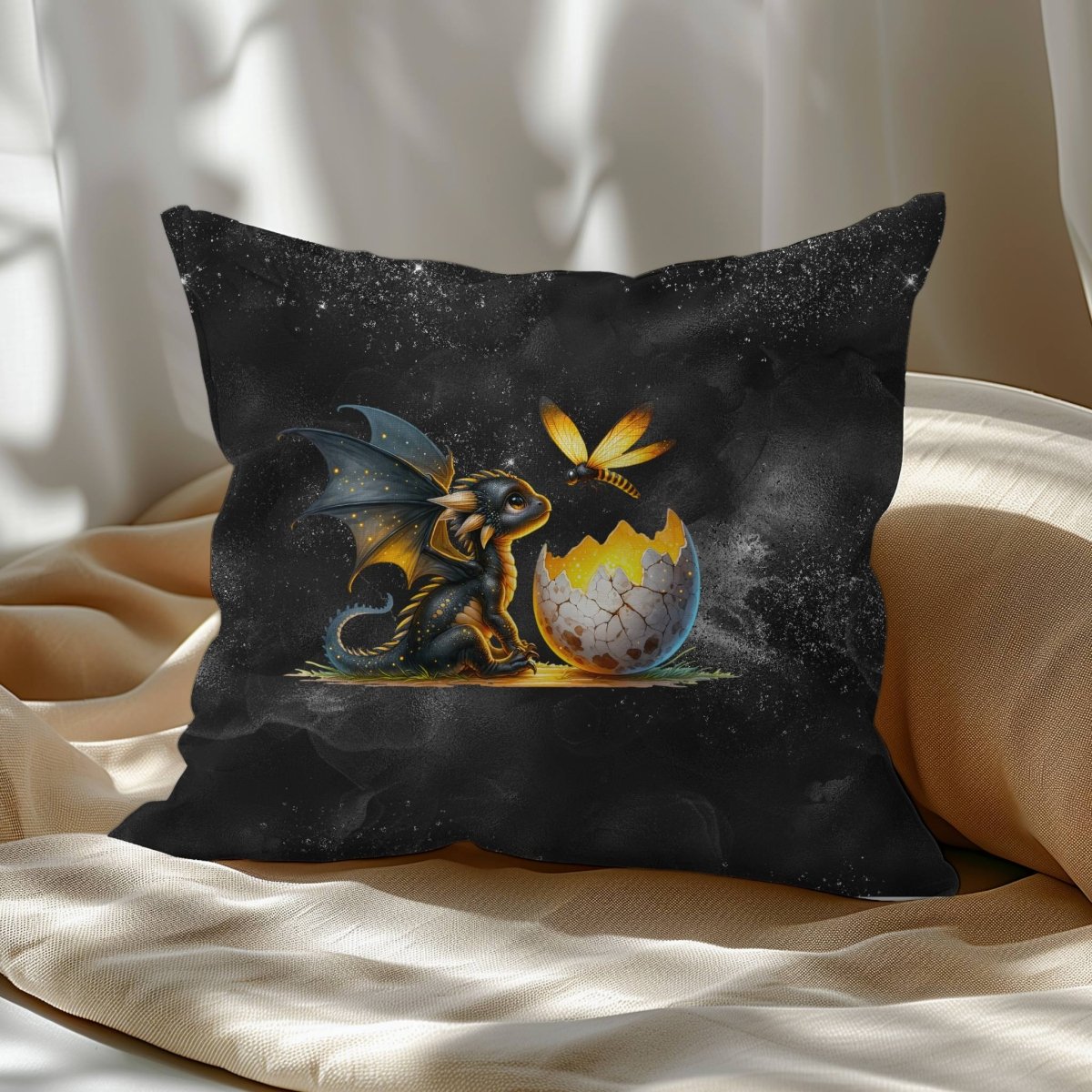Kissen "Black Dragon" - Crazy Fabrics