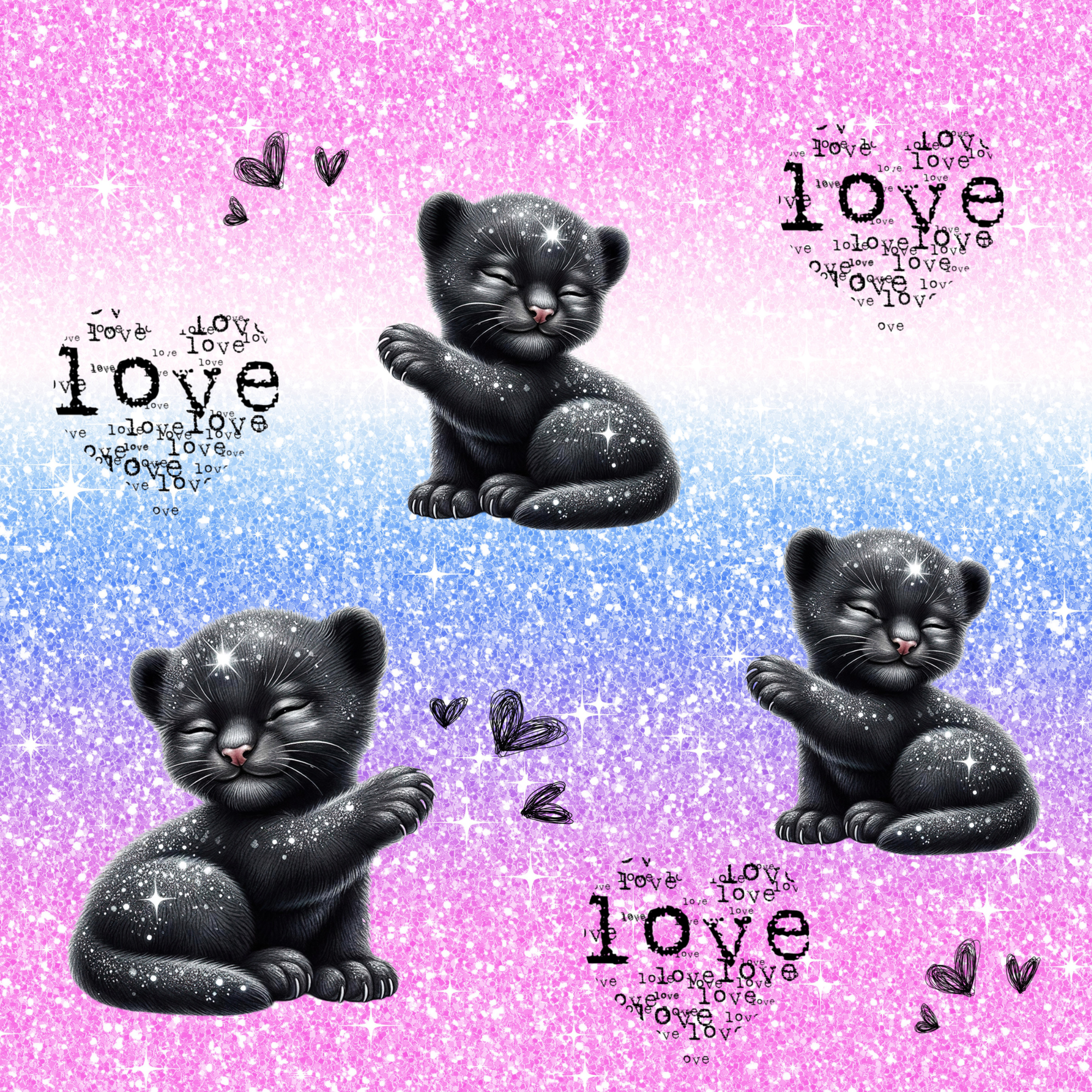 Stoff „Panter Love“