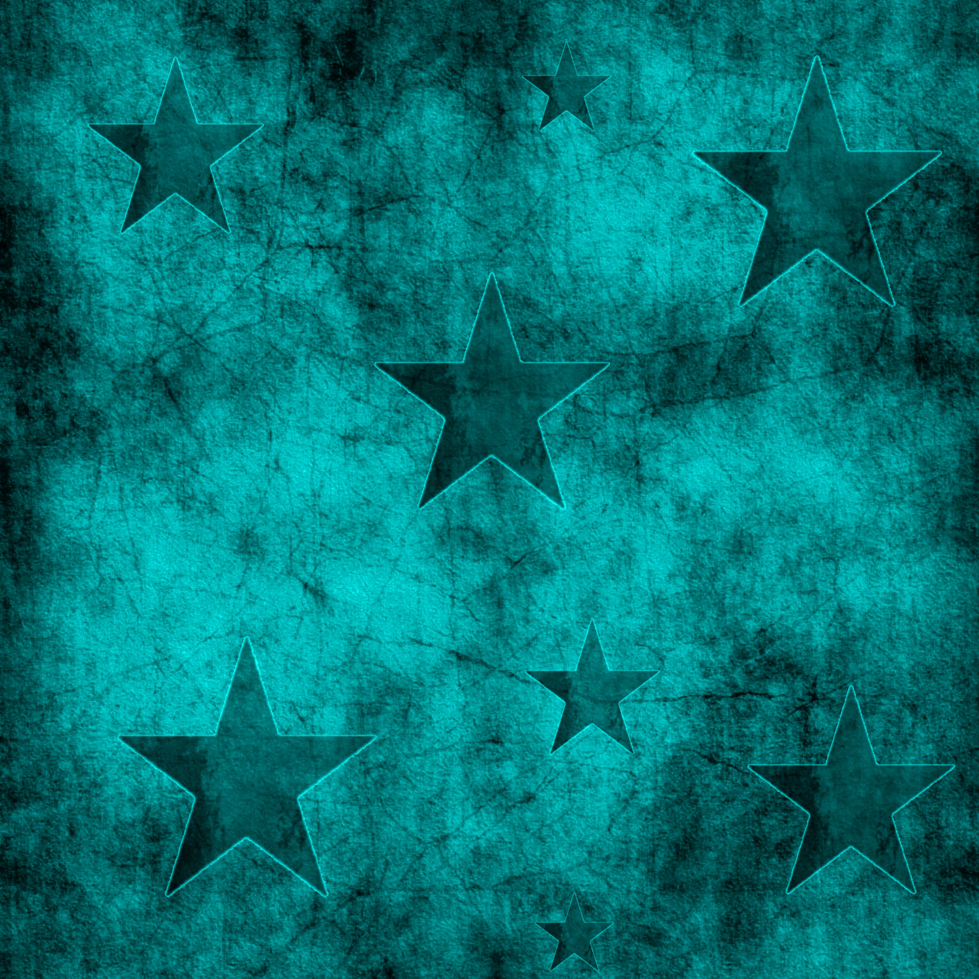 Stoff „Sterne auf Petrol“