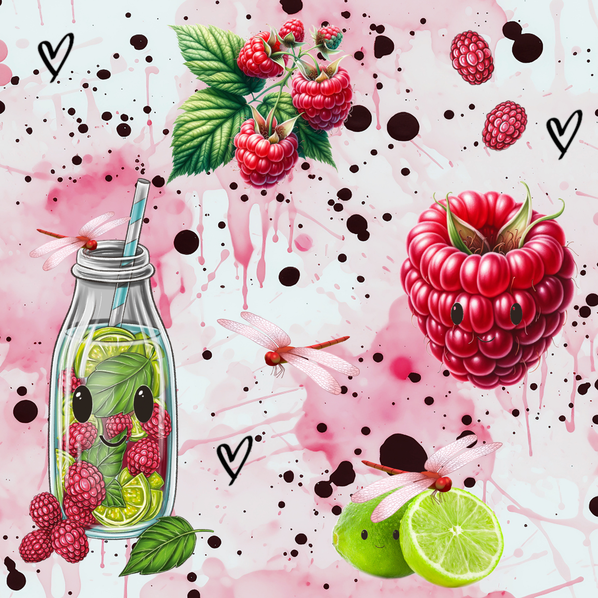 Stoff „Fruits Shake“