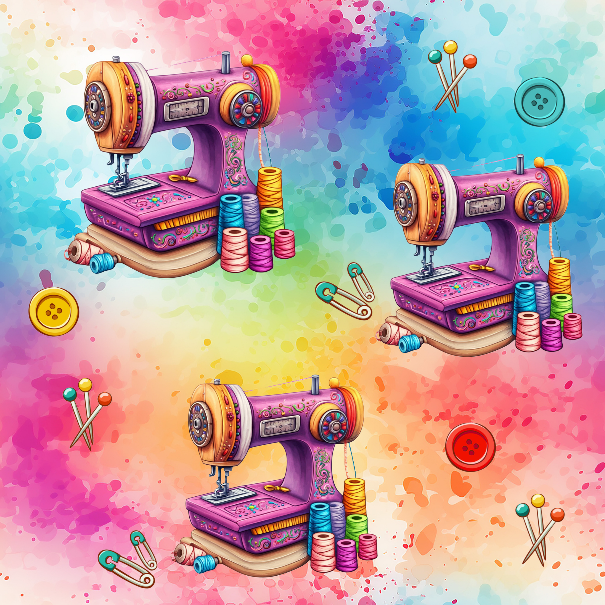 Stoff „SEW Spalsh bunt“