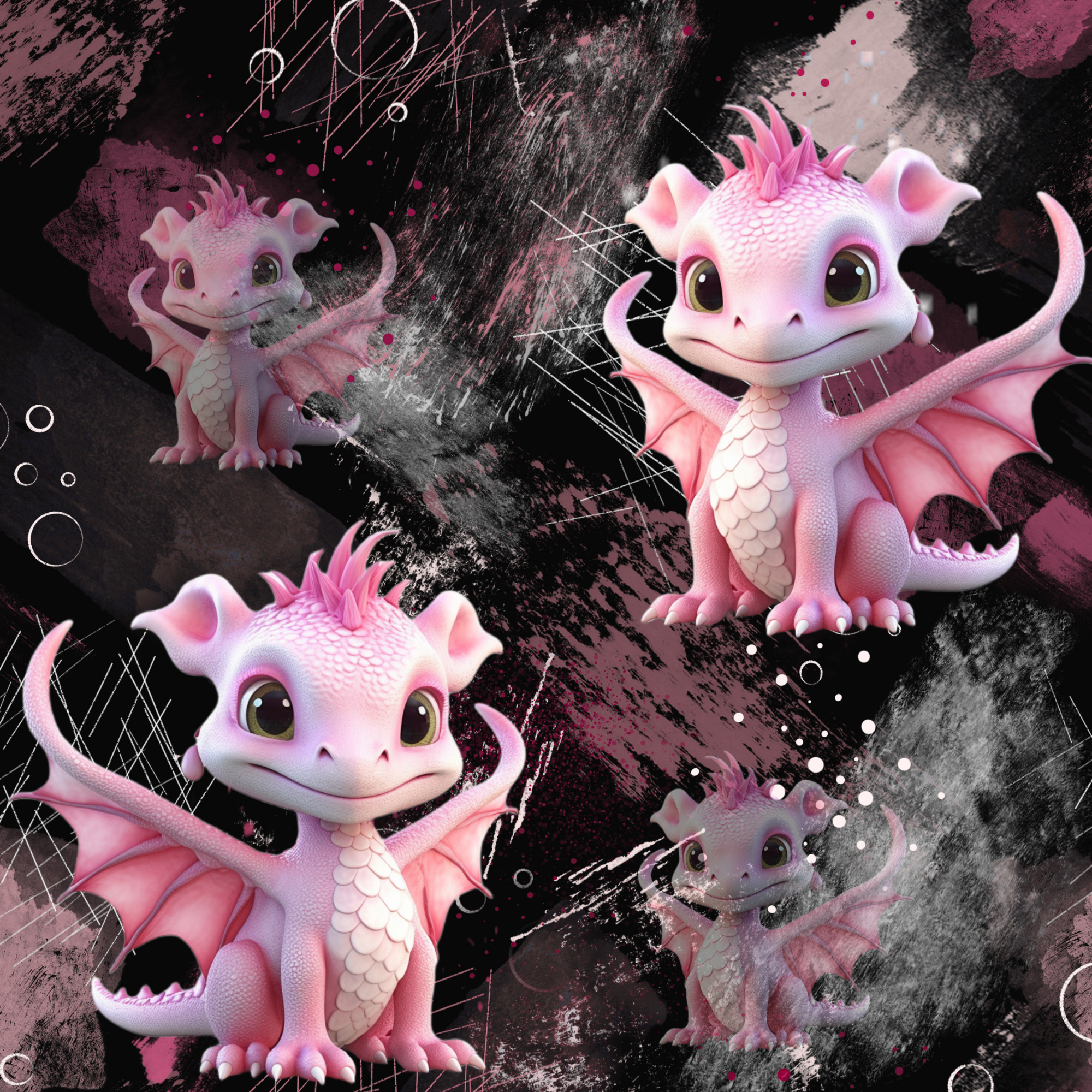 Stoff „ Dragon pink“