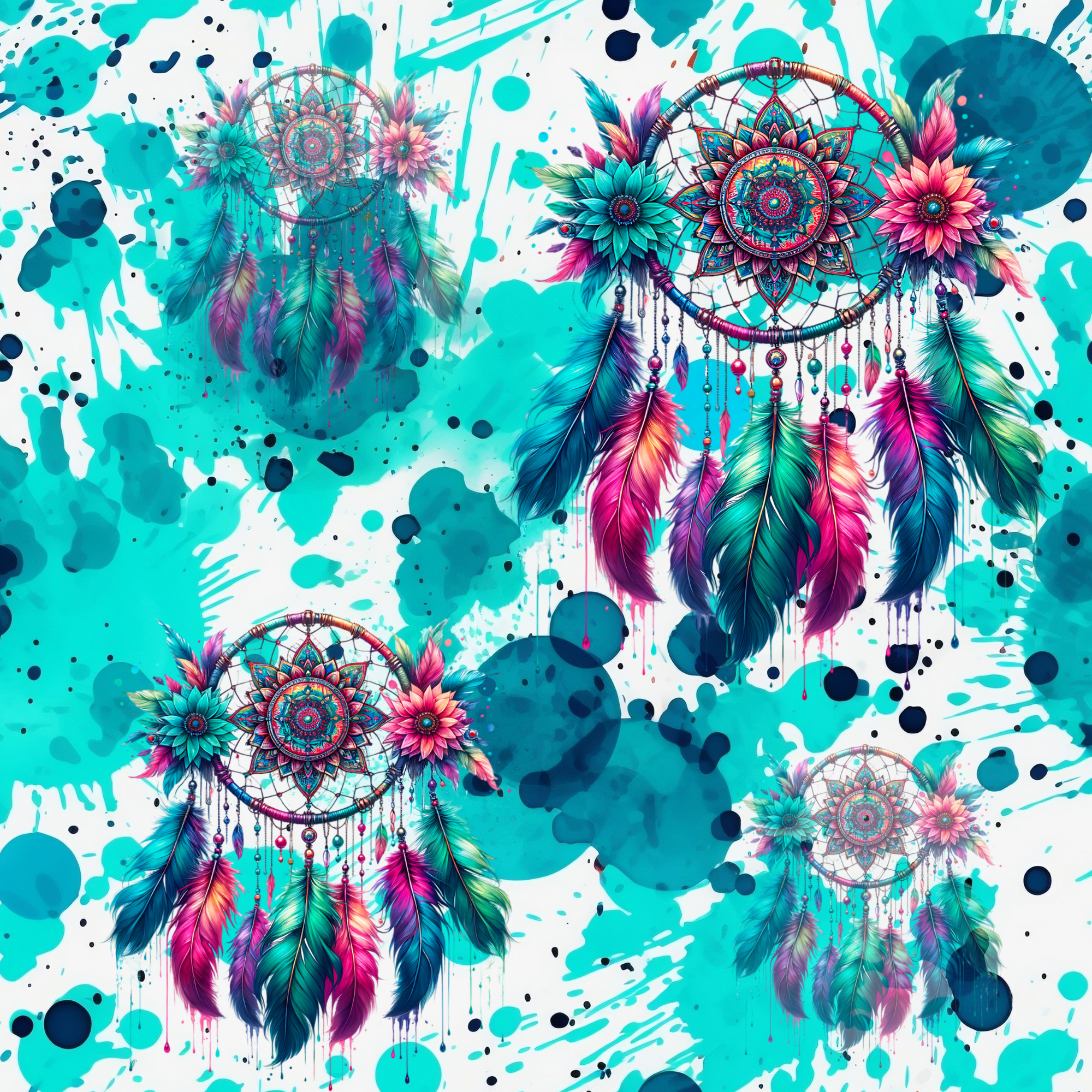 Stoff „Traumfänger Splash“