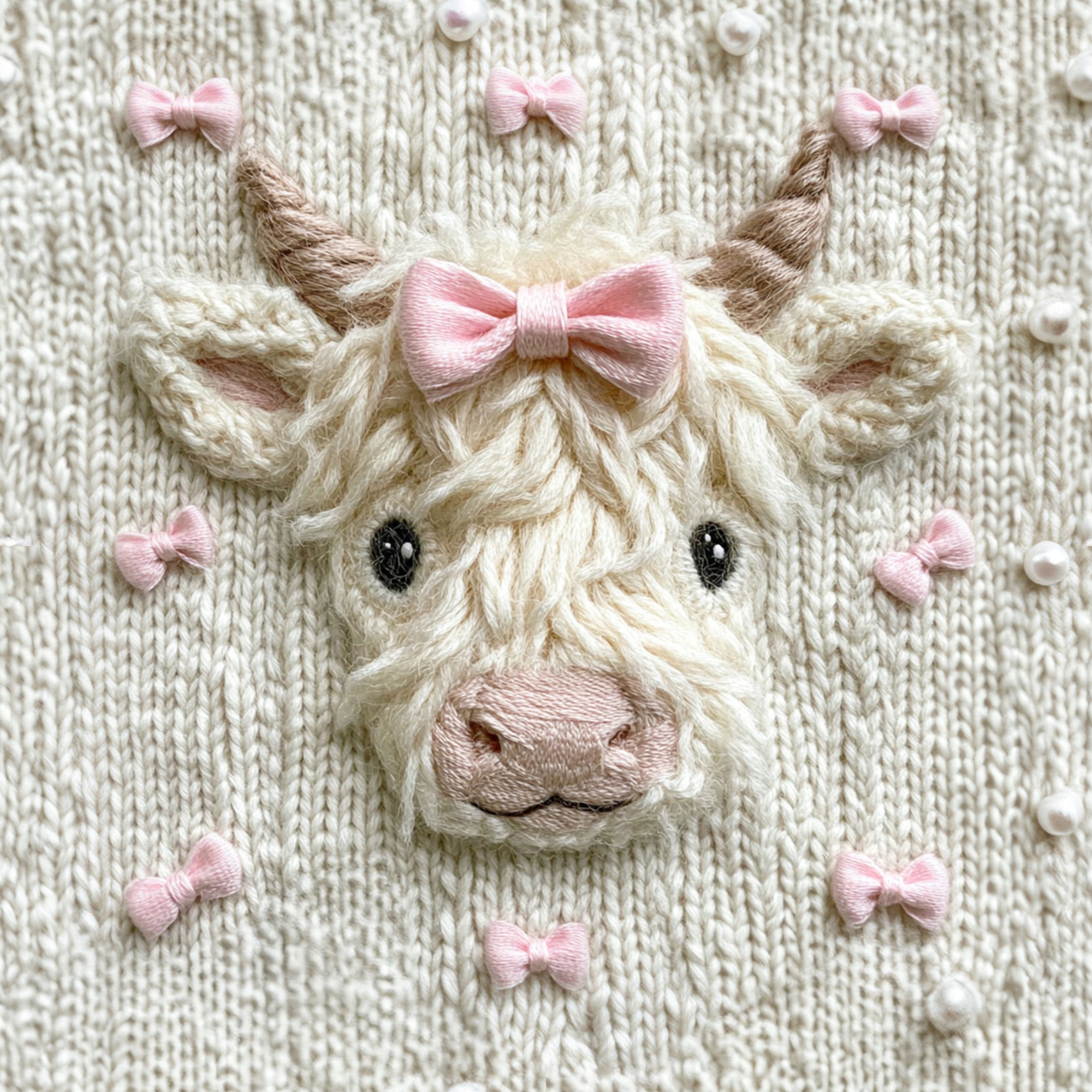 Stoff „Strick-Kuh“