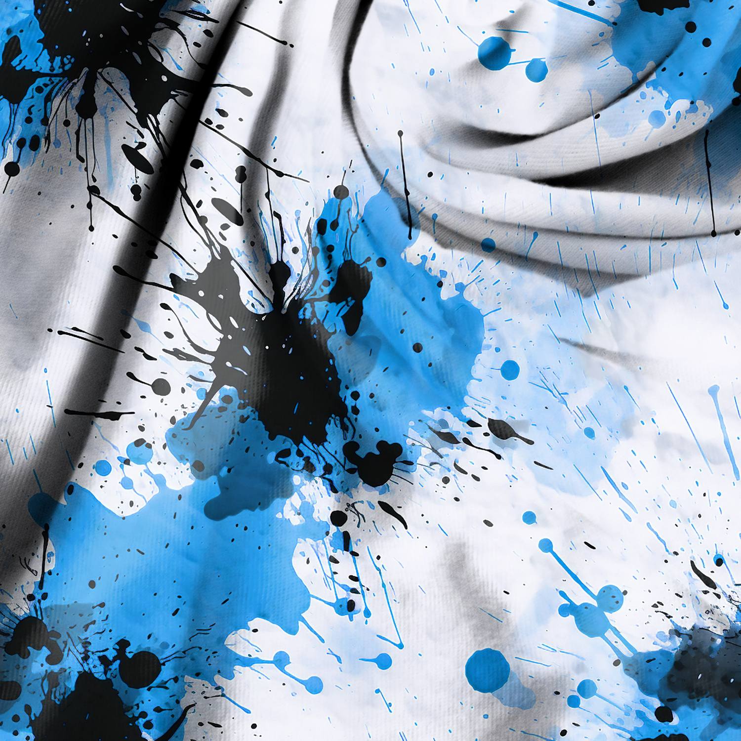 Stoff "Splash middle blue“