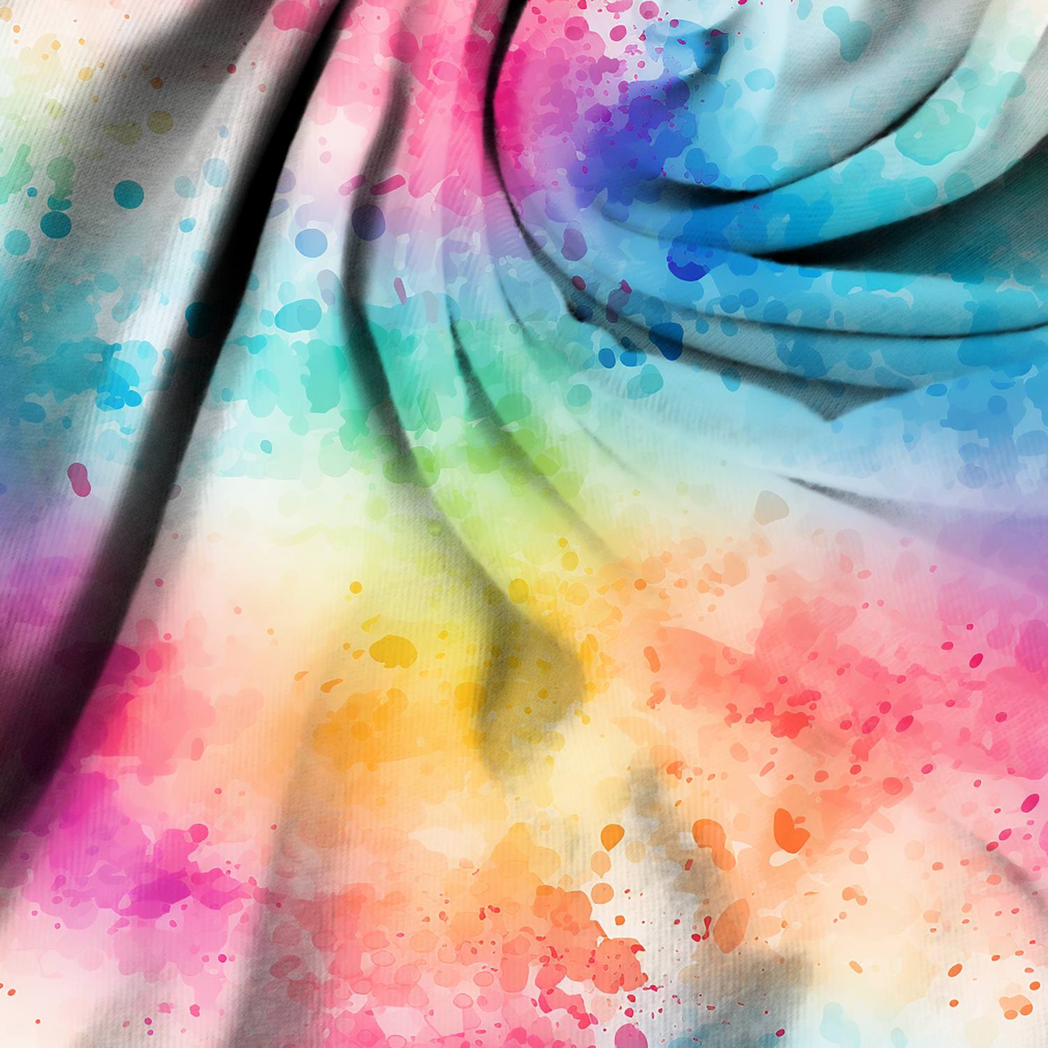 Stoff "Splash Aquarell Rainbow“