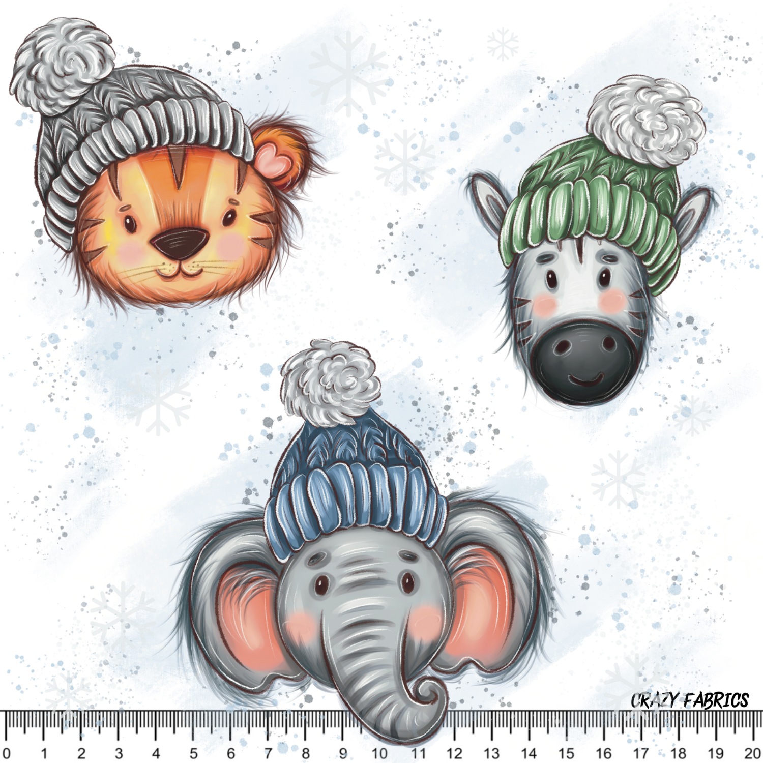 Stoff „Winter friends“