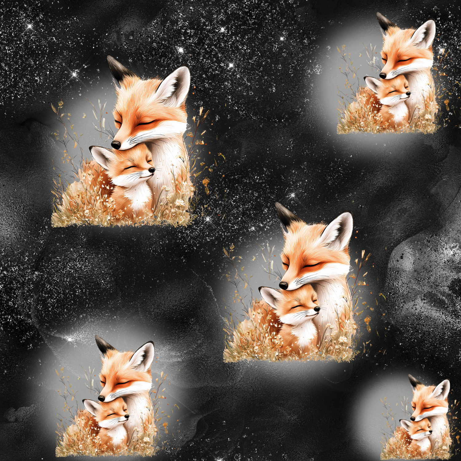 Stoff „Fuchsliebe Black“