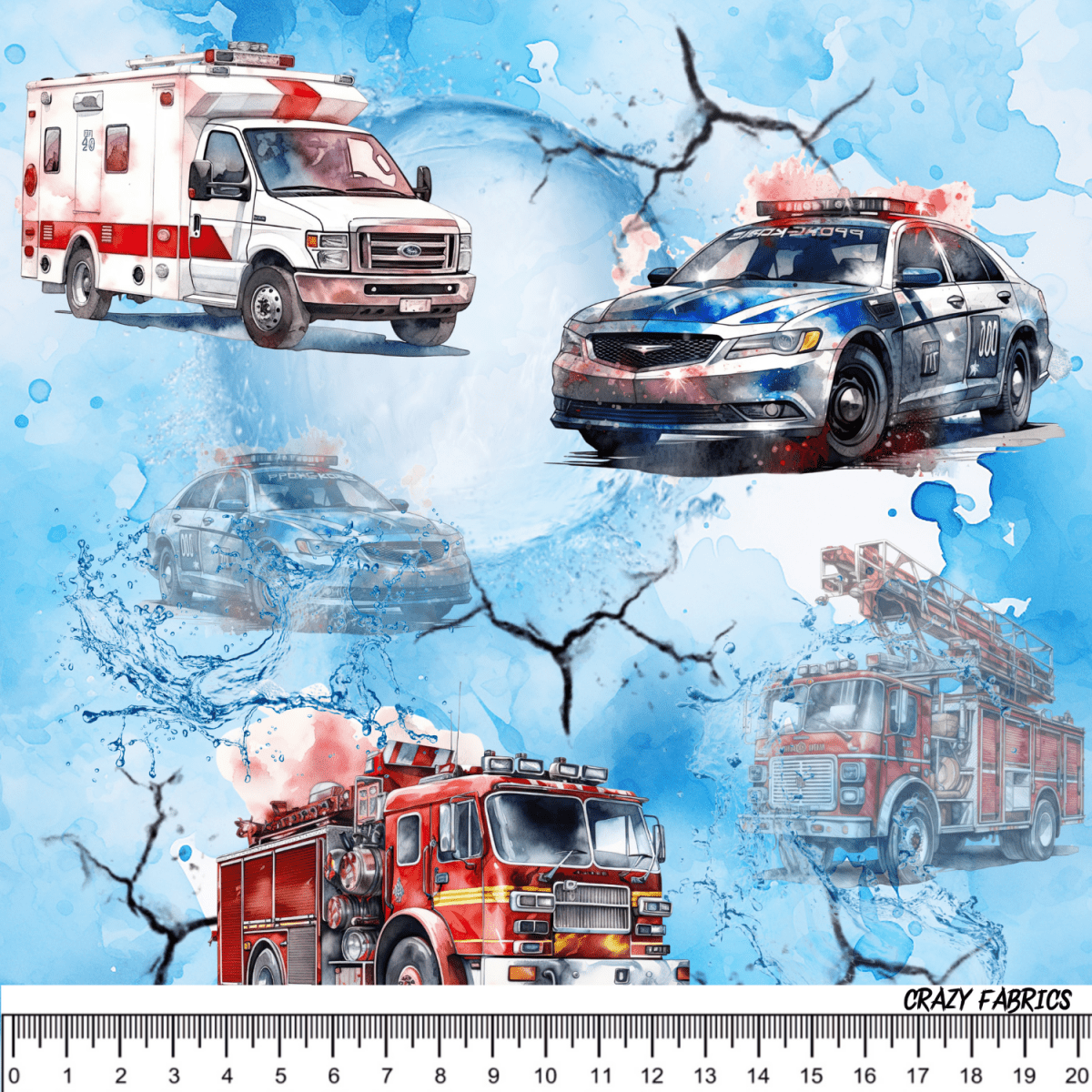 Stoff „Einsatz“ - Crazy Fabrics