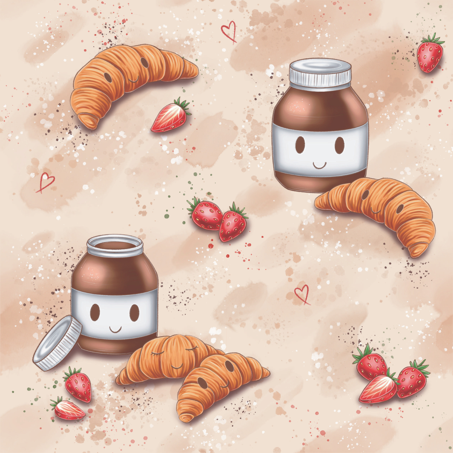 Stoff „Schoko Breakfast“