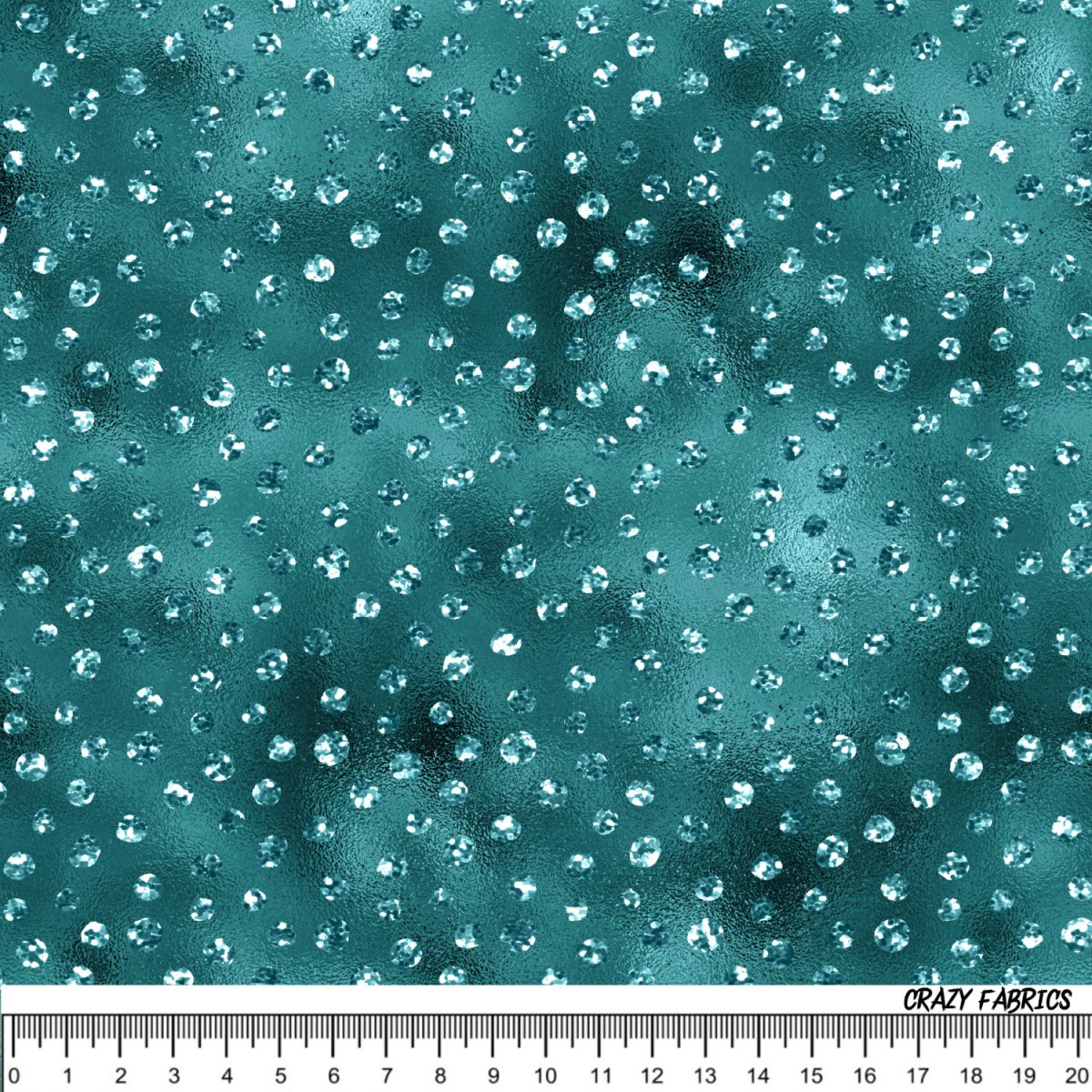 Stoff „Petrol sprencles“ - Crazy Fabrics