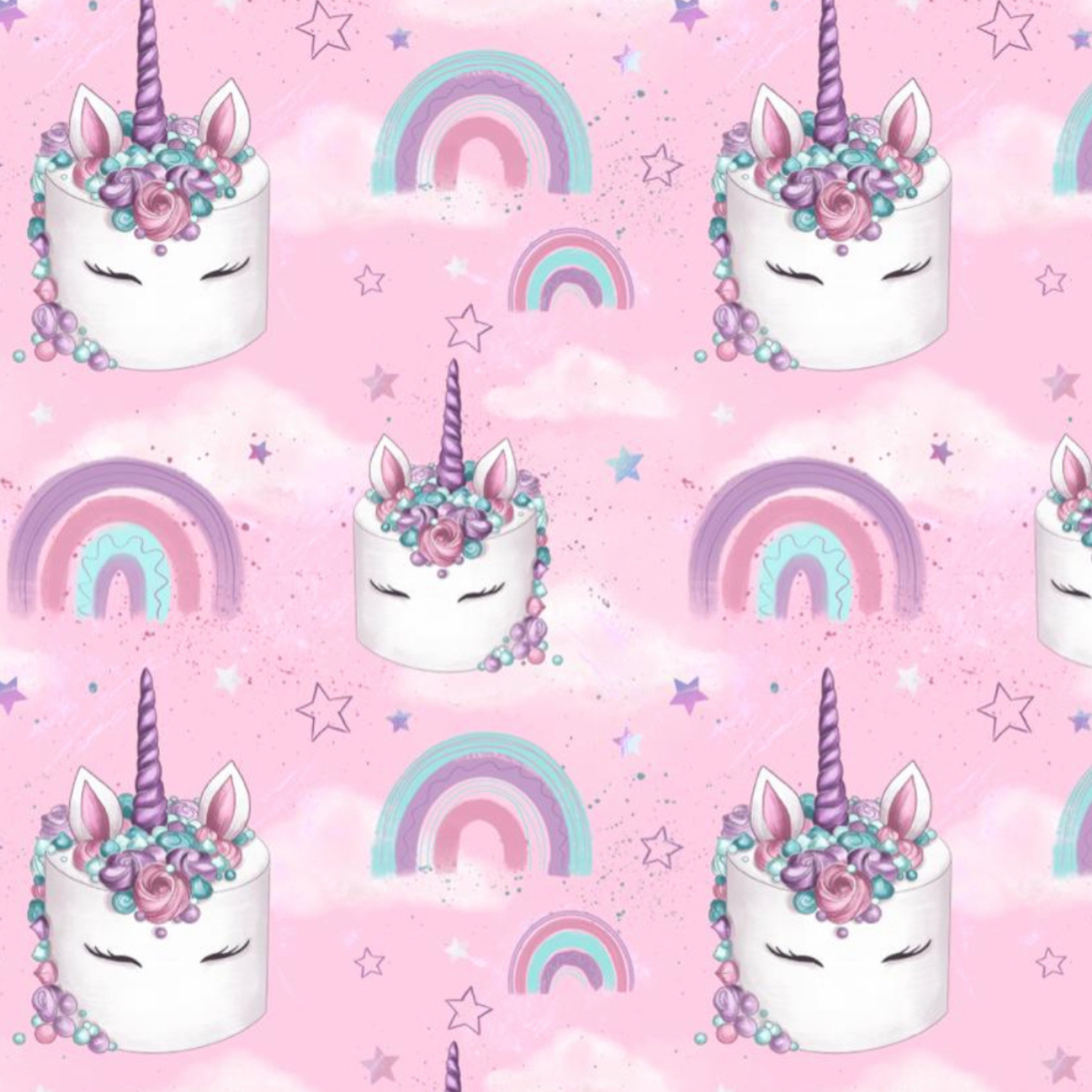 Stoff „Einhorn Kuchen“