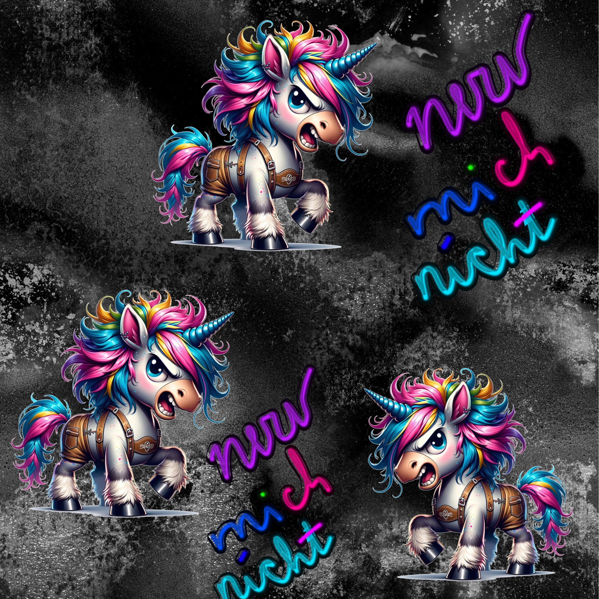 stoff „nerv mich nicht on black“