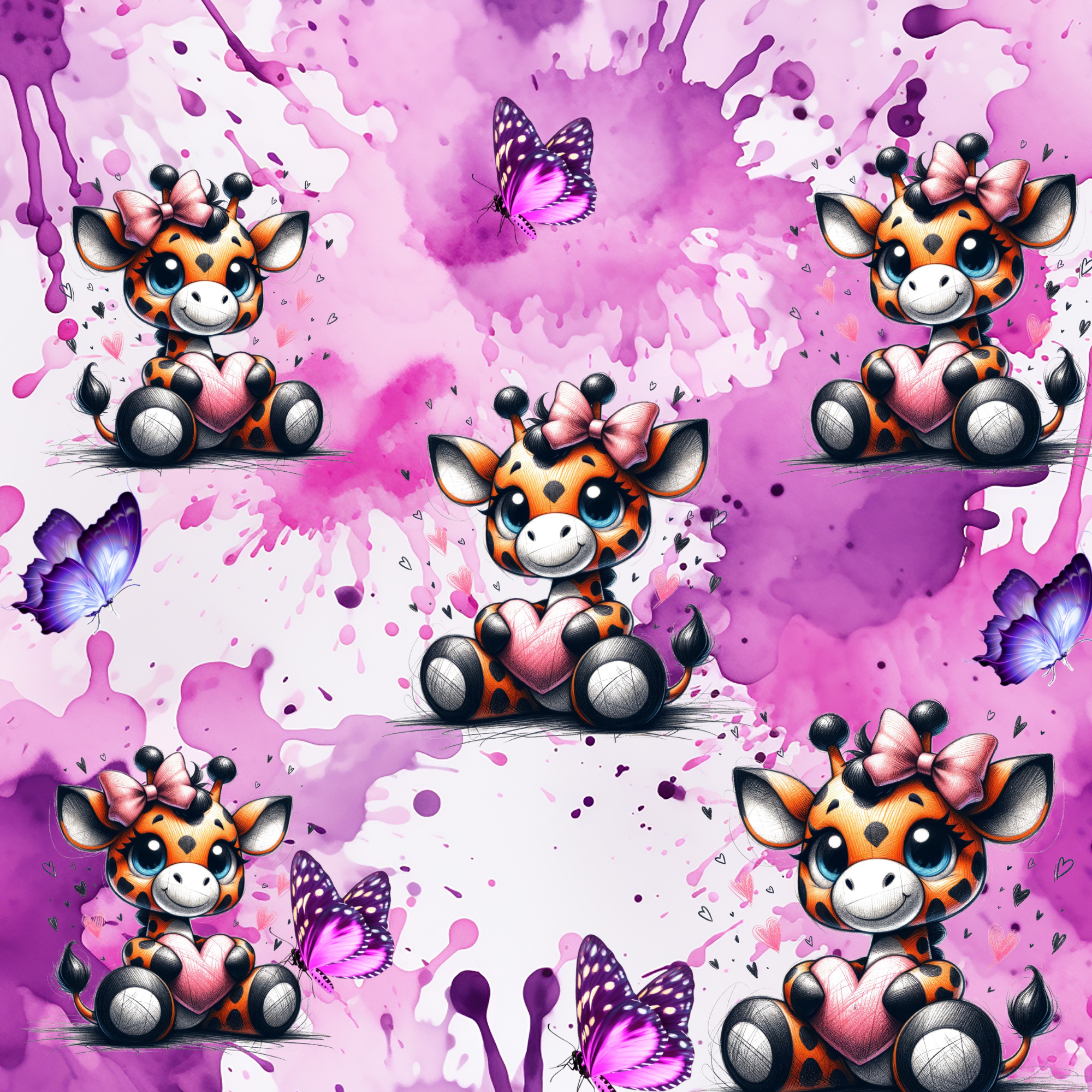 stoff „‚giraffen Party“