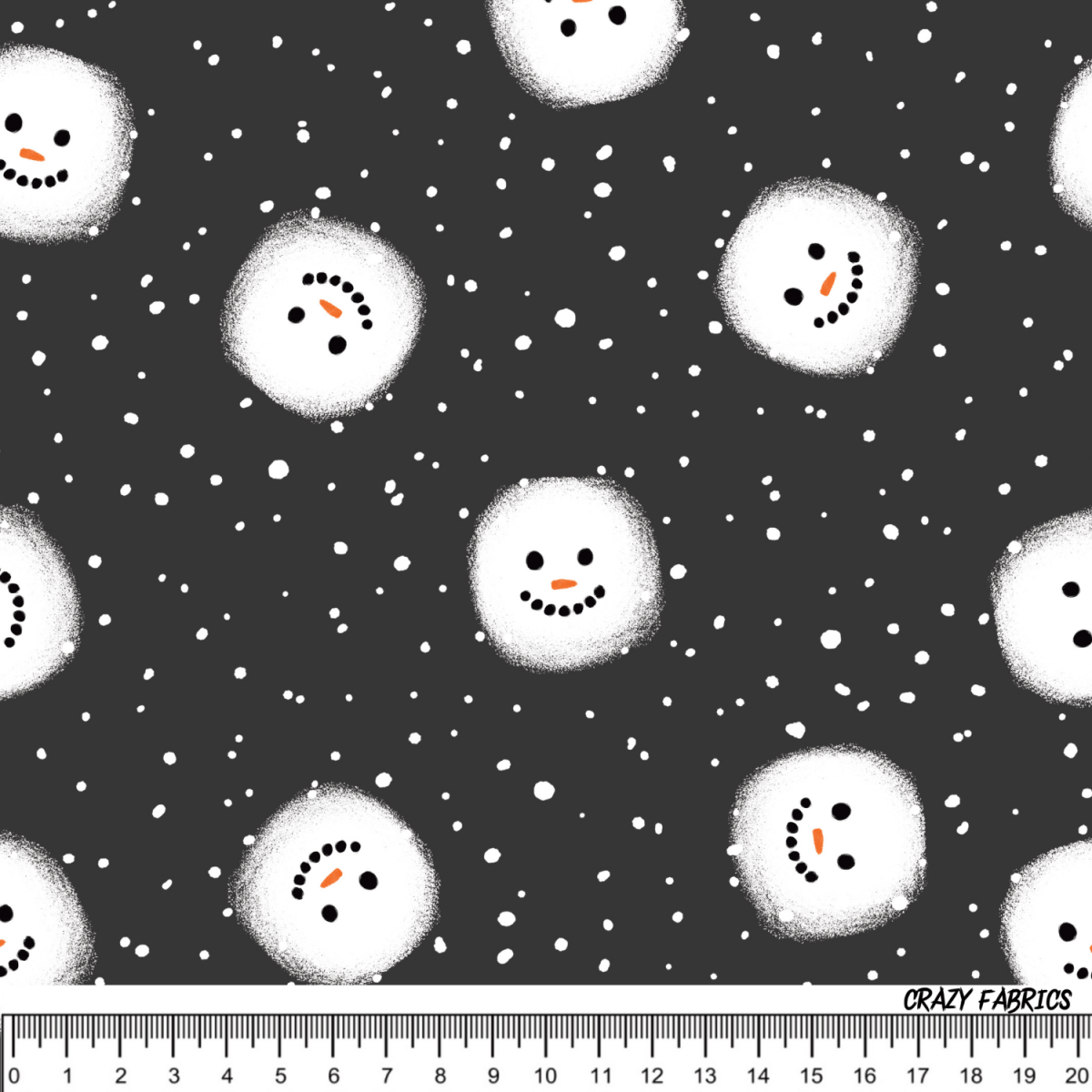 Stoff „Schneemann schlicht“ - Crazy Fabrics