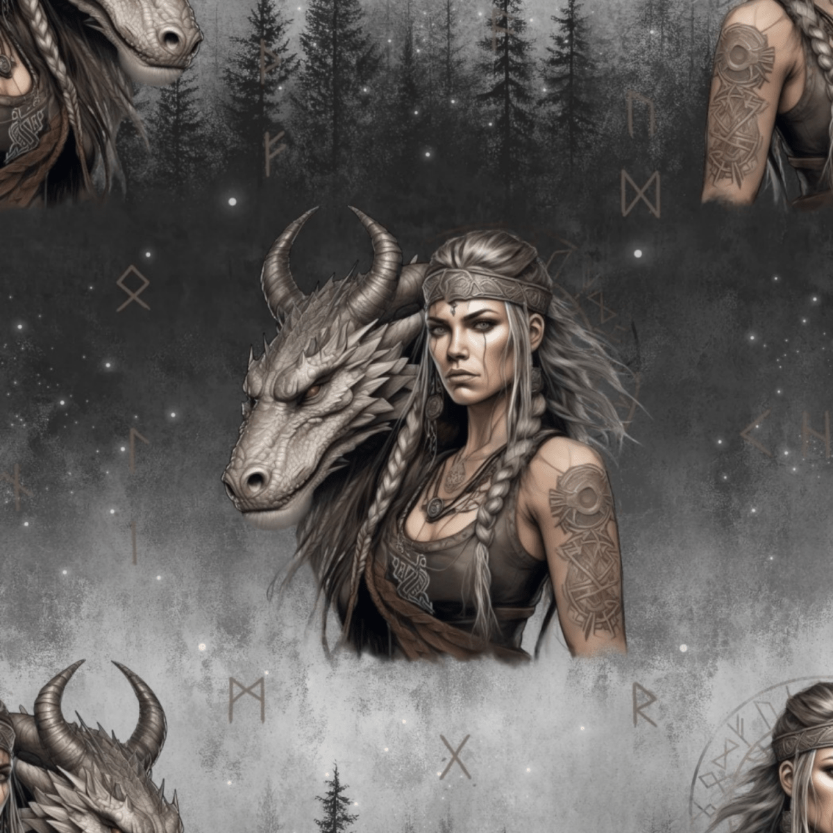 Stoff. „Boho Girl“ - Crazy Fabrics