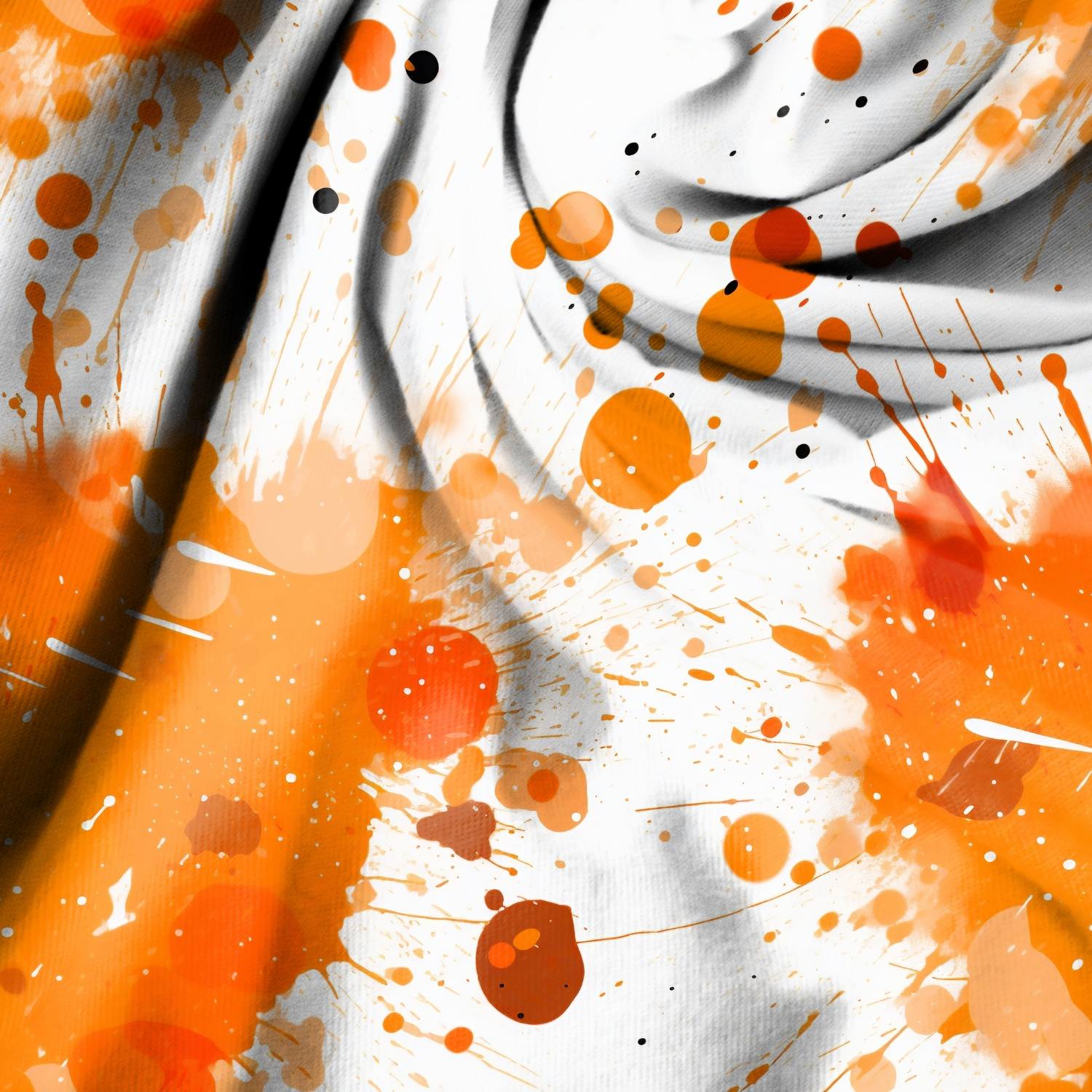 Stoff "Splash orange“