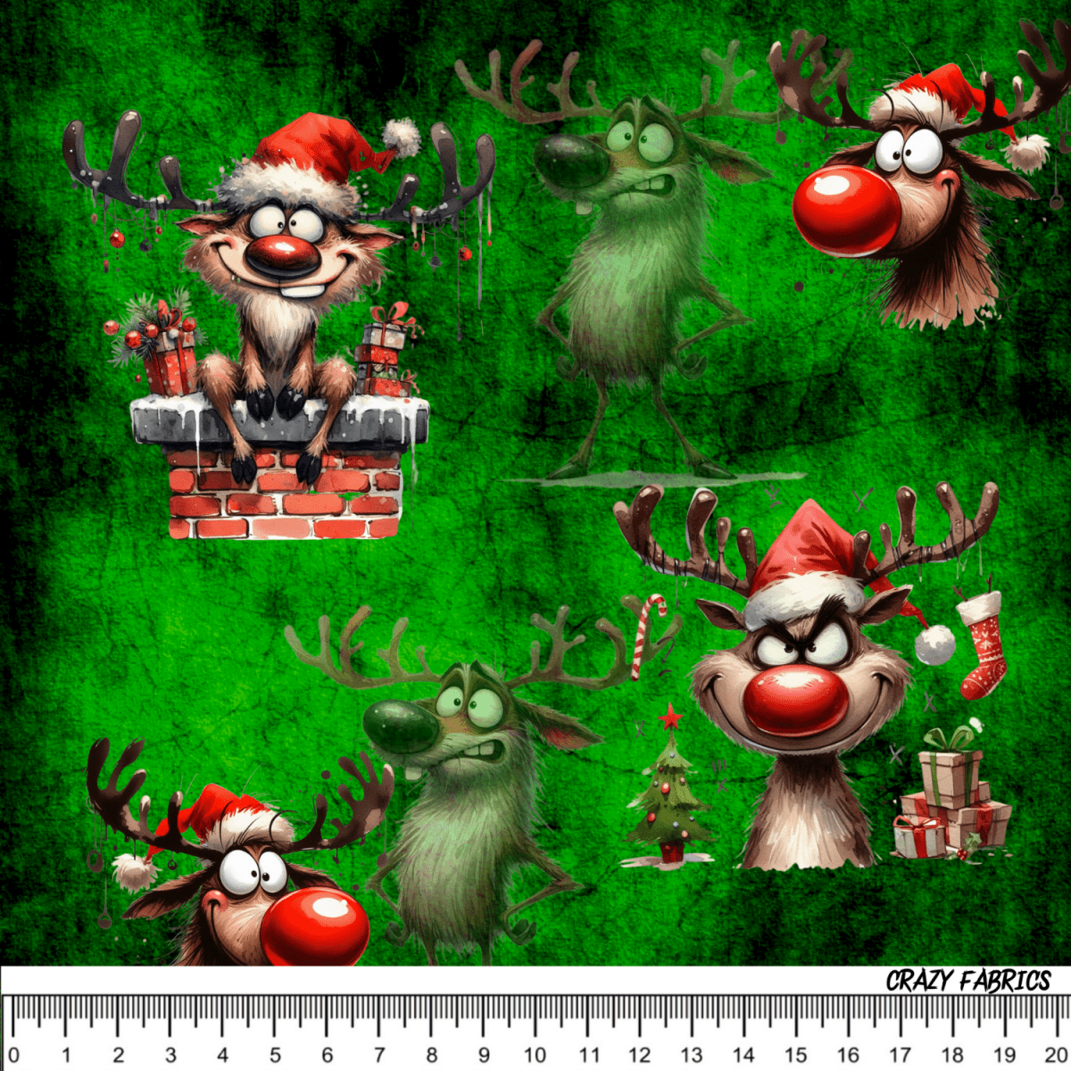 Stoff „Winter Elch“ - Crazy Fabrics