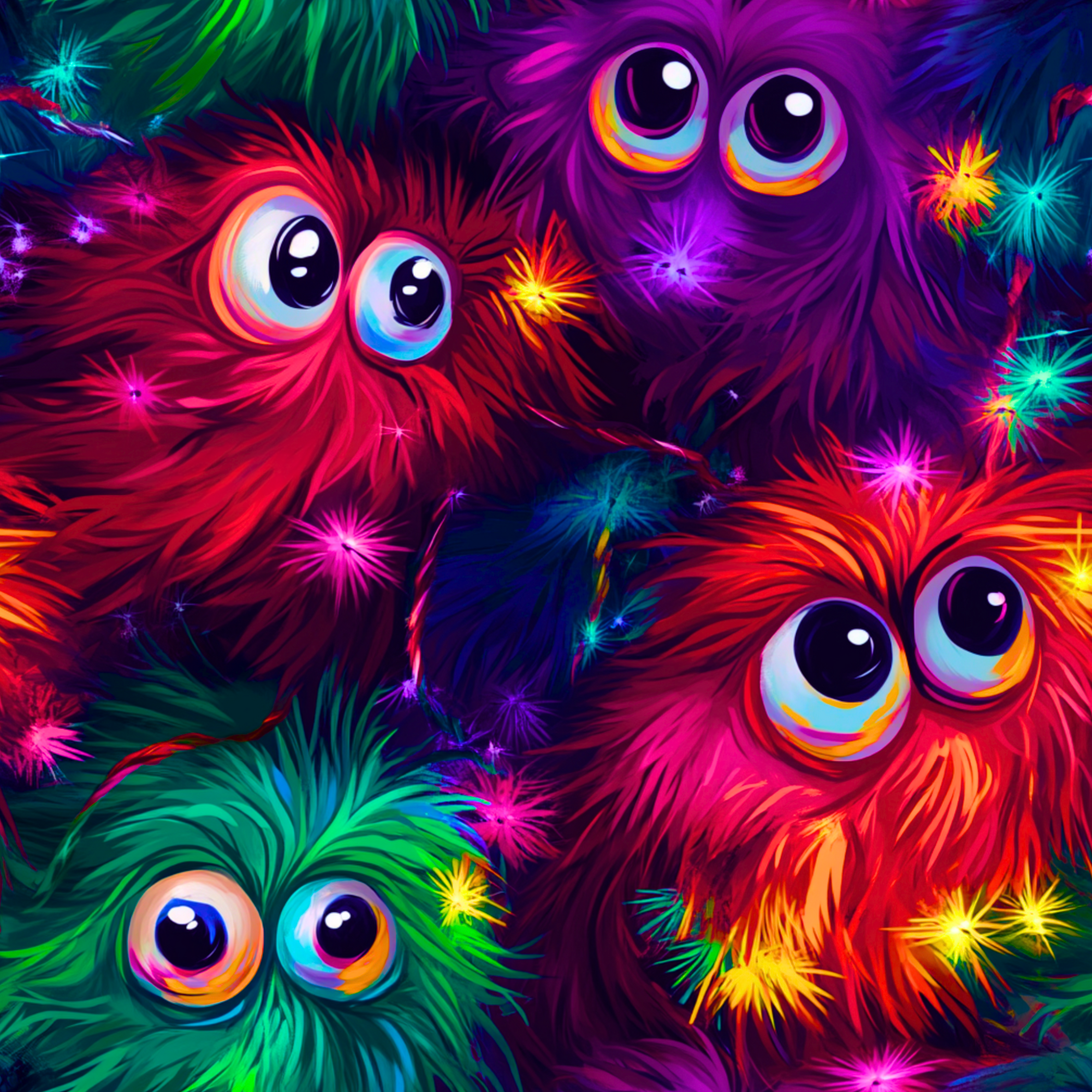 stoff „neon Wuschelz“1