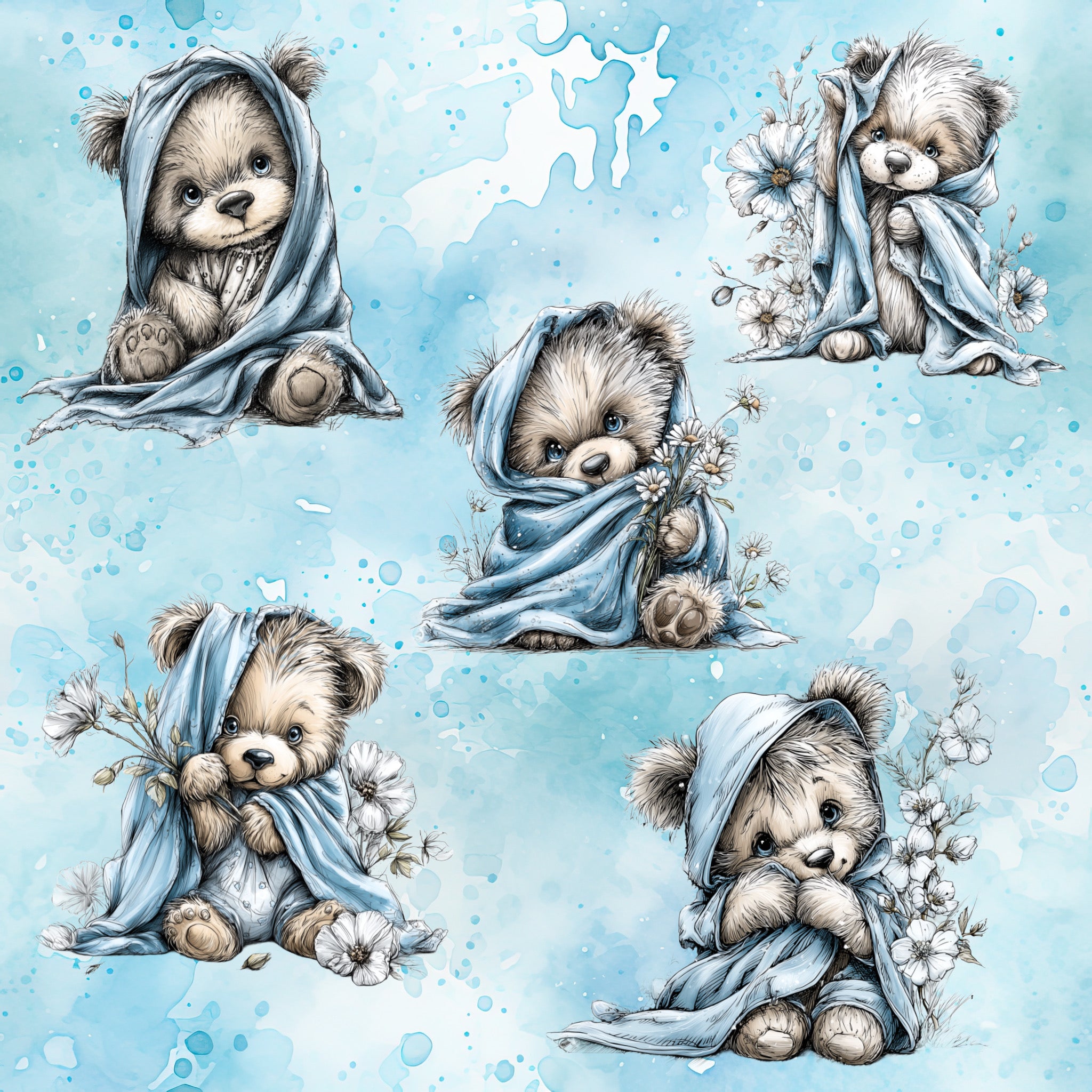 Stoff „Bärchen“