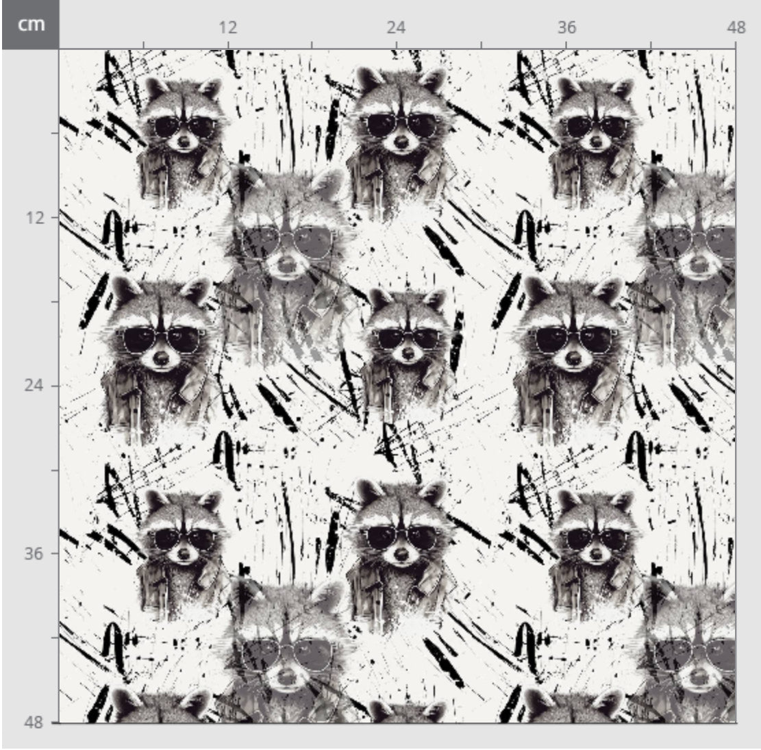 Bio Jersey „Racoon“ - Crazy Fabrics