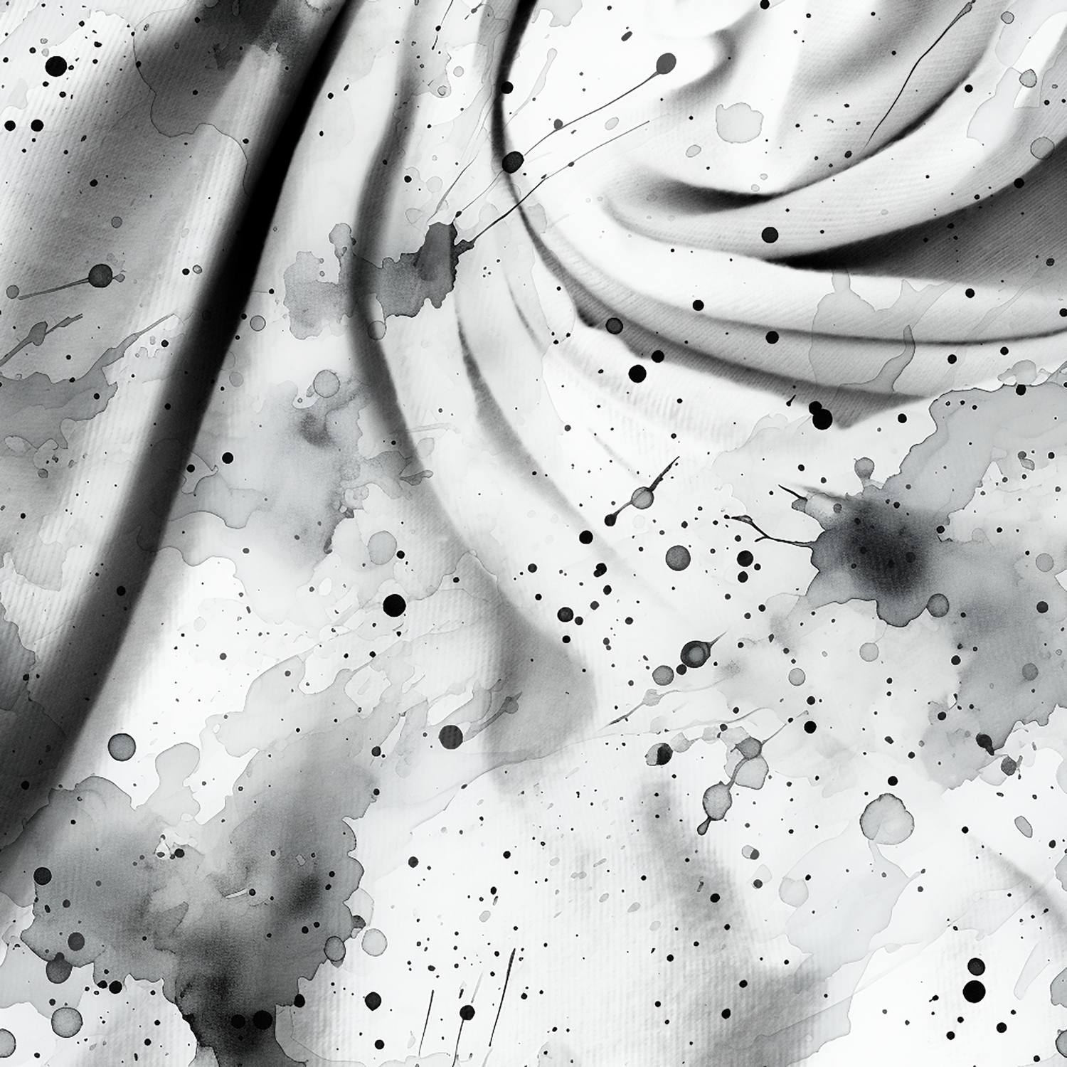 Stoff "Splash Black“