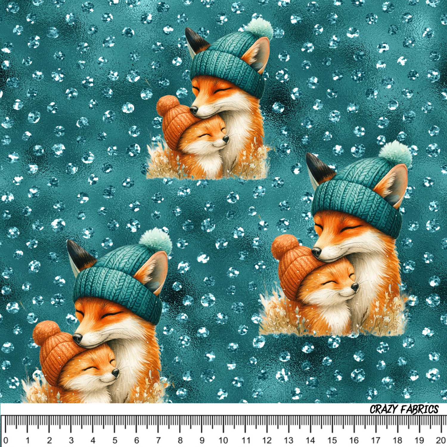 Stoff „Fuchsliebe Petrol“