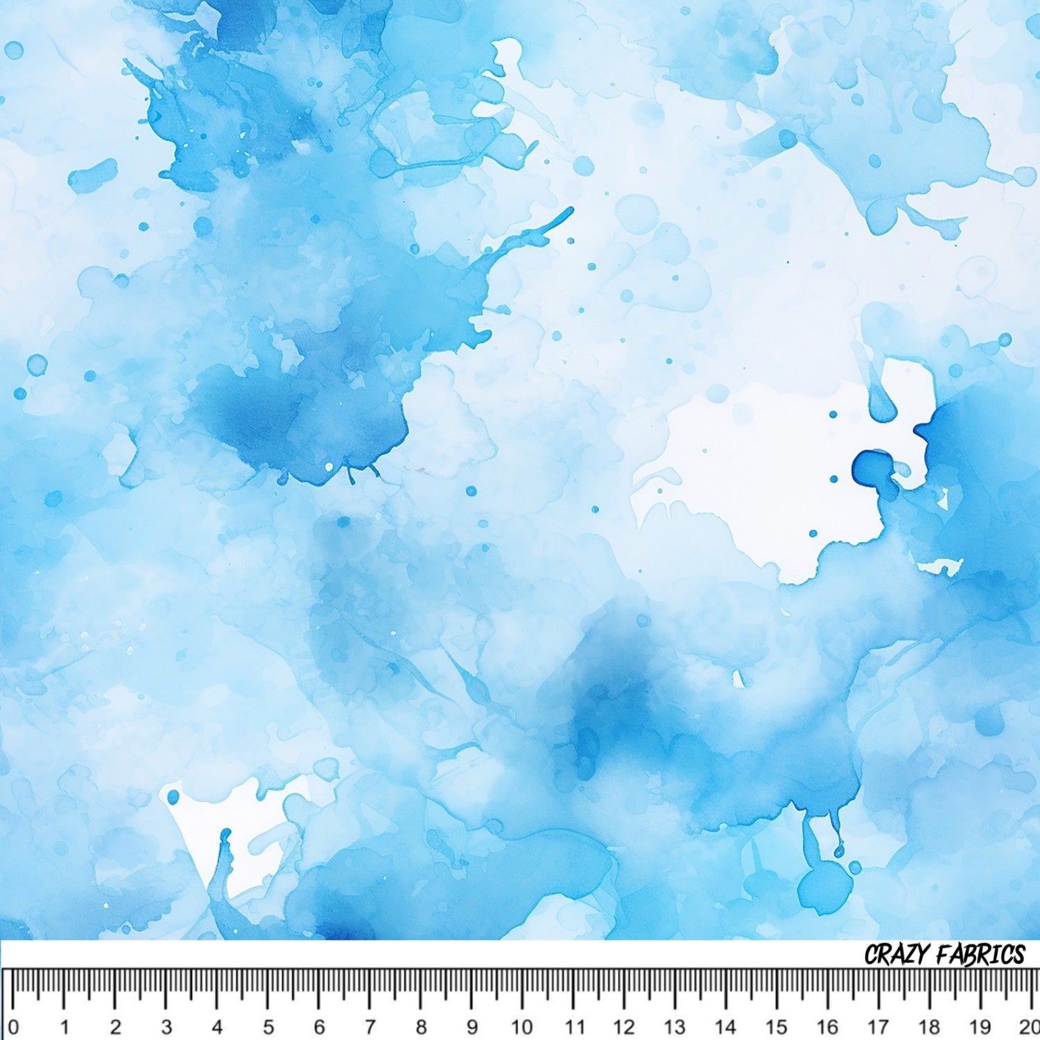 Stoff "Splash Himmelblau“