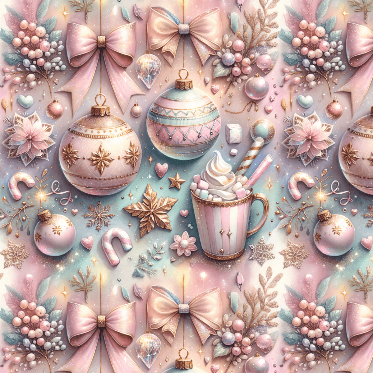 Stoff „ weihnachts Klimbim rose“ - Crazy Fabrics