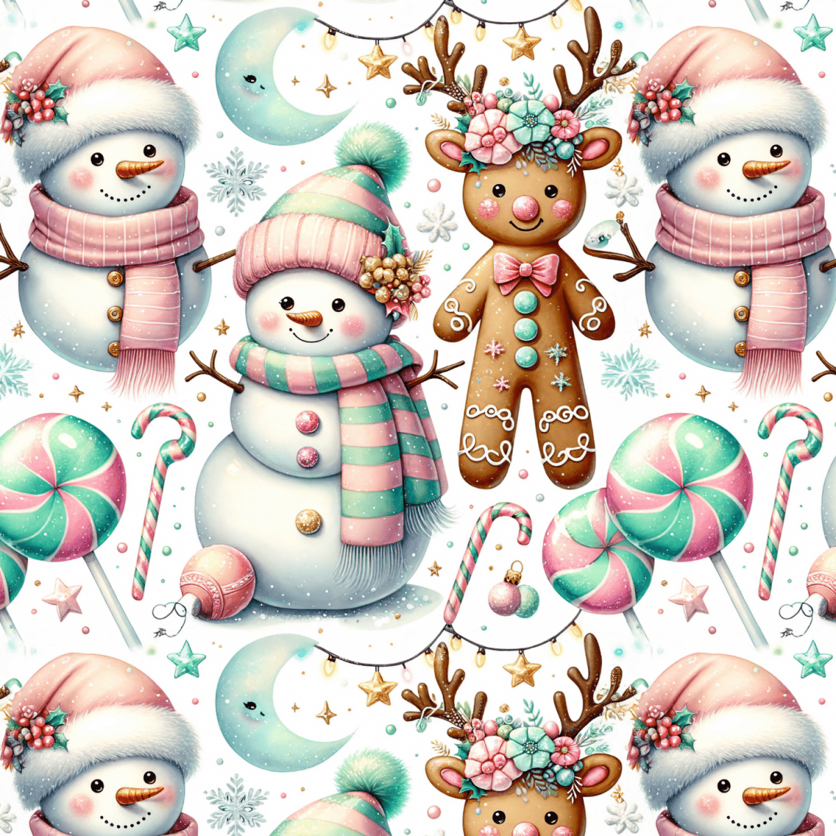 Stoff „ Pastell Wintertraum“ - Crazy Fabrics