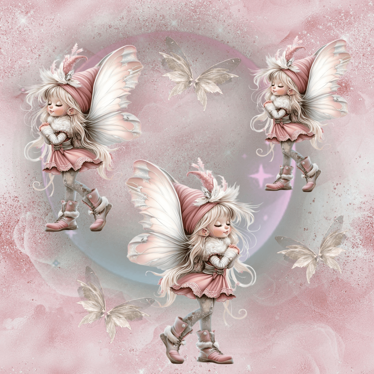 Stoff .“Schmetterlingsfee“ - Crazy Fabrics