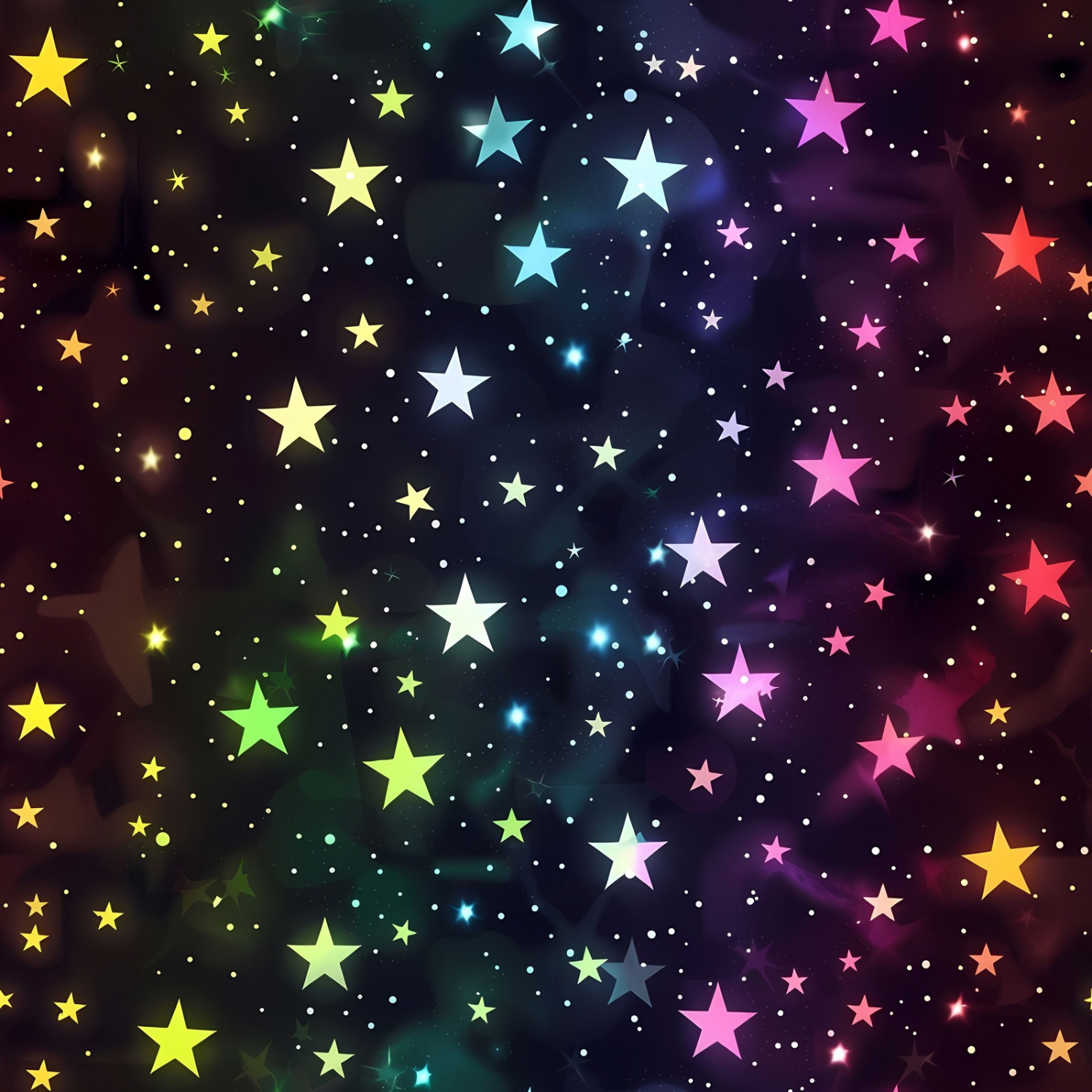 Stoff „Rainbow Stars“