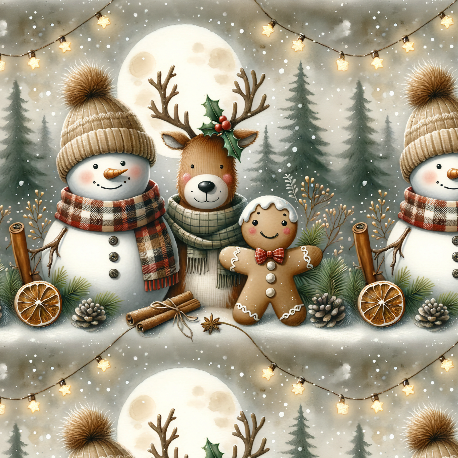 Stoff „X-Mas Family“