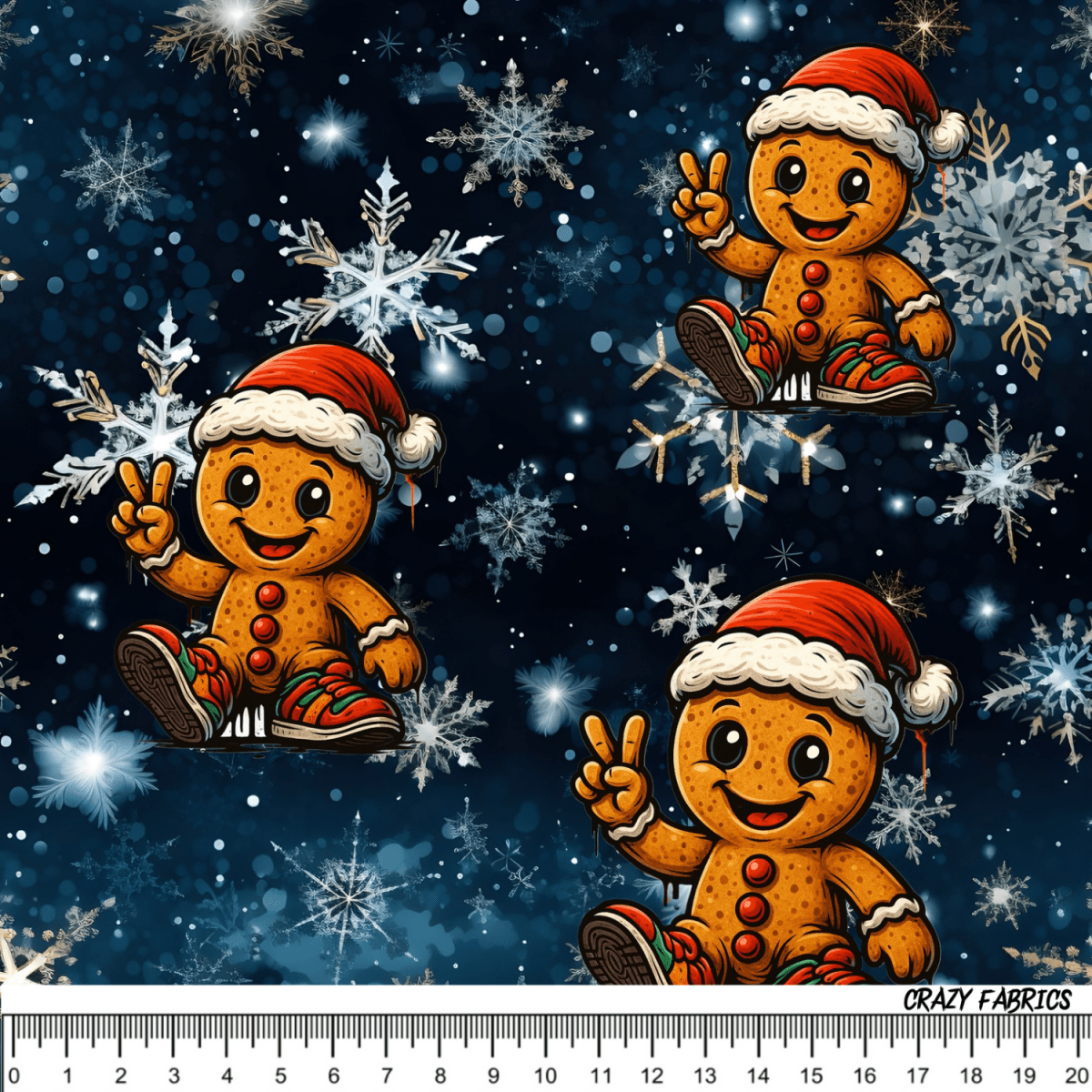 Stoff „X - Mas Lebukuchen“ - Crazy Fabrics