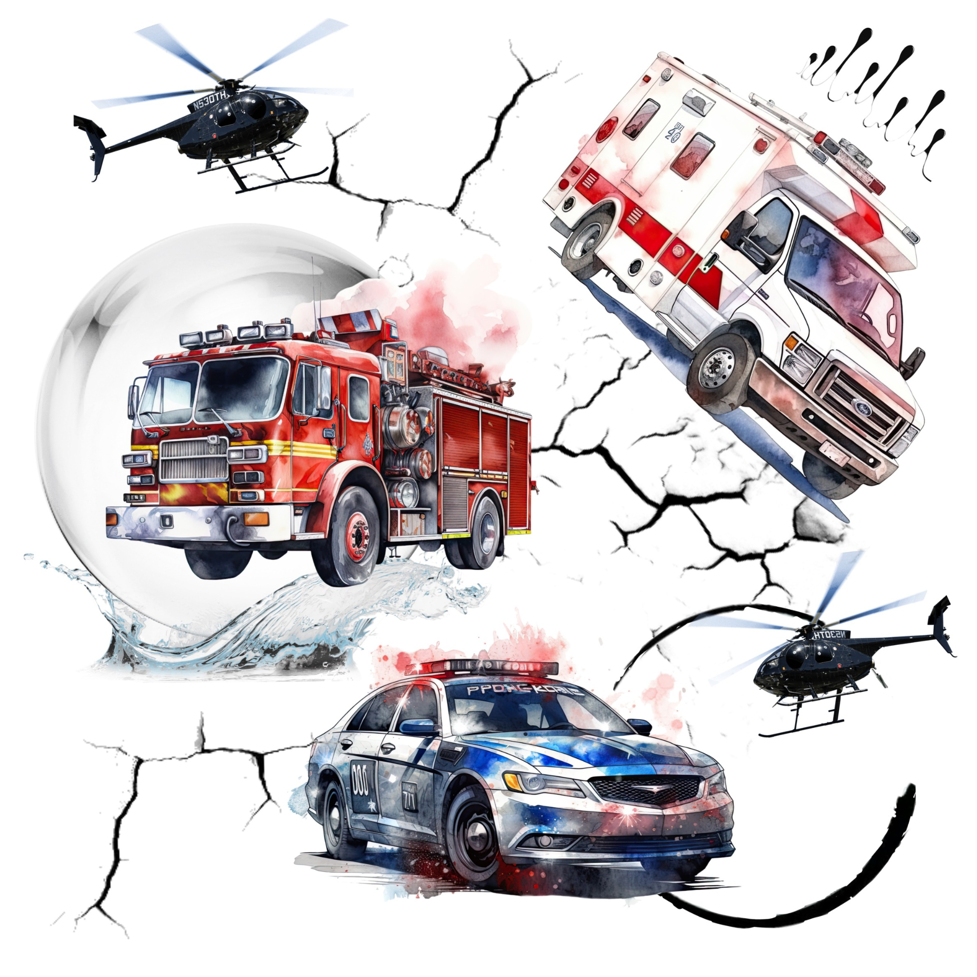 Stoff „Rettung läuft“