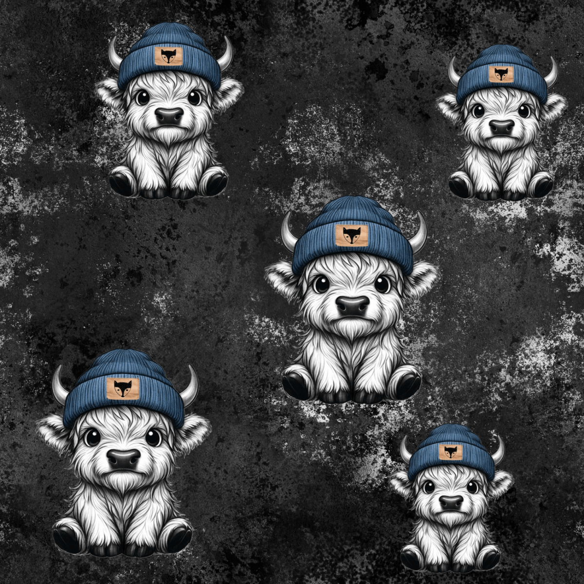 Stoff „Ox mit Mütze“ - Crazy Fabrics