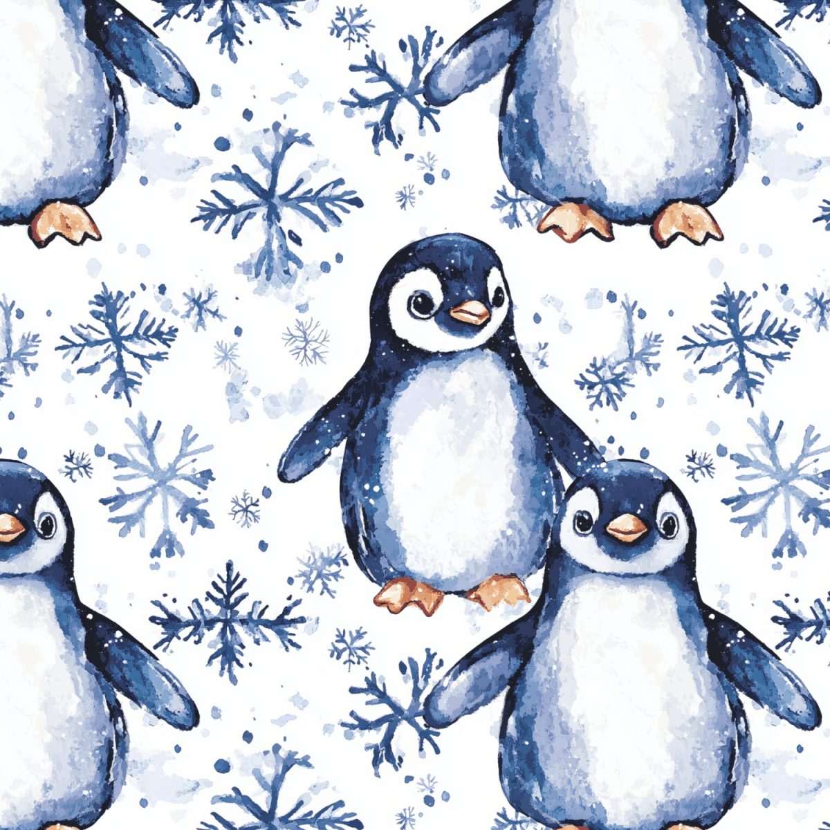 Stoff „Black White Pinguins“ - Crazy Fabrics