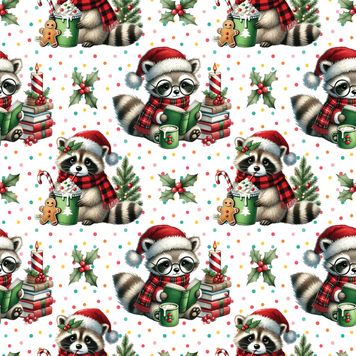 Stoff „christmas Racoon“ - Crazy Fabrics