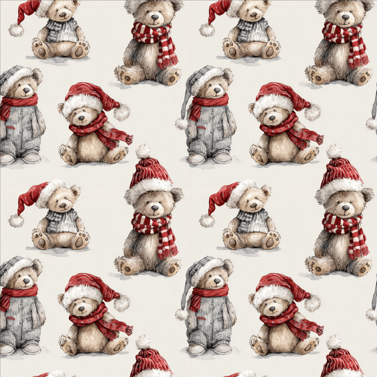 Stoff „Weihnachtsbären“ - Crazy Fabrics