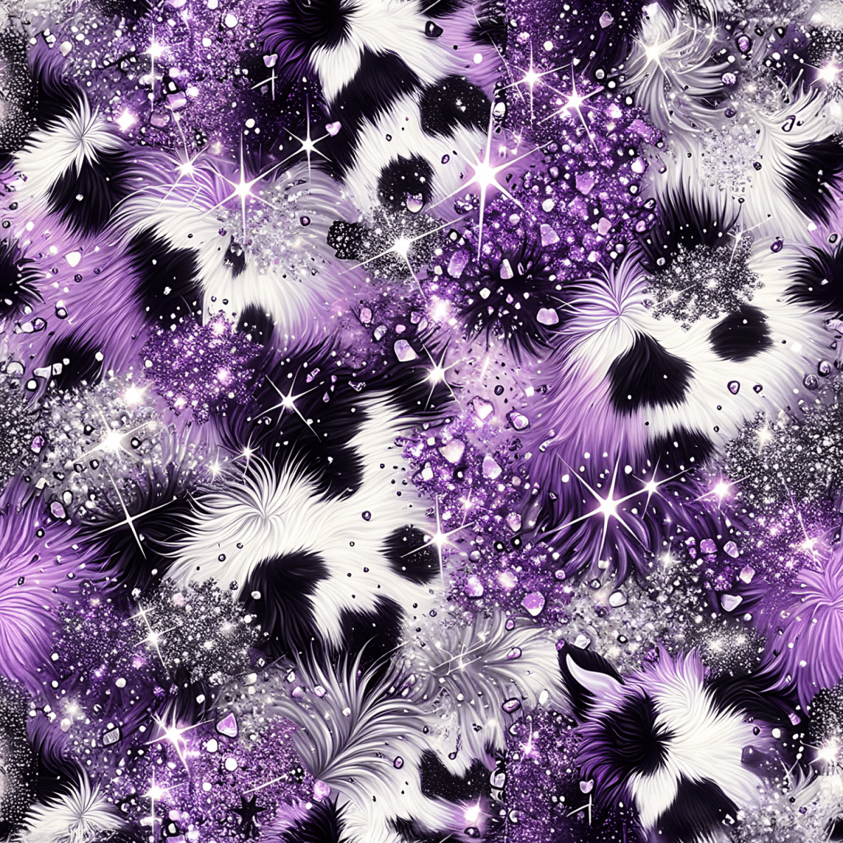 Stoff „Leo Feder lila“ - Crazy Fabrics