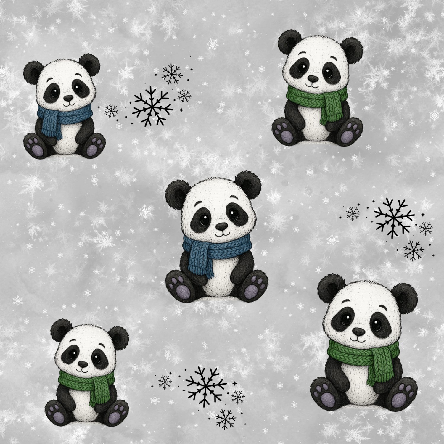 Stoff „Pandabär“