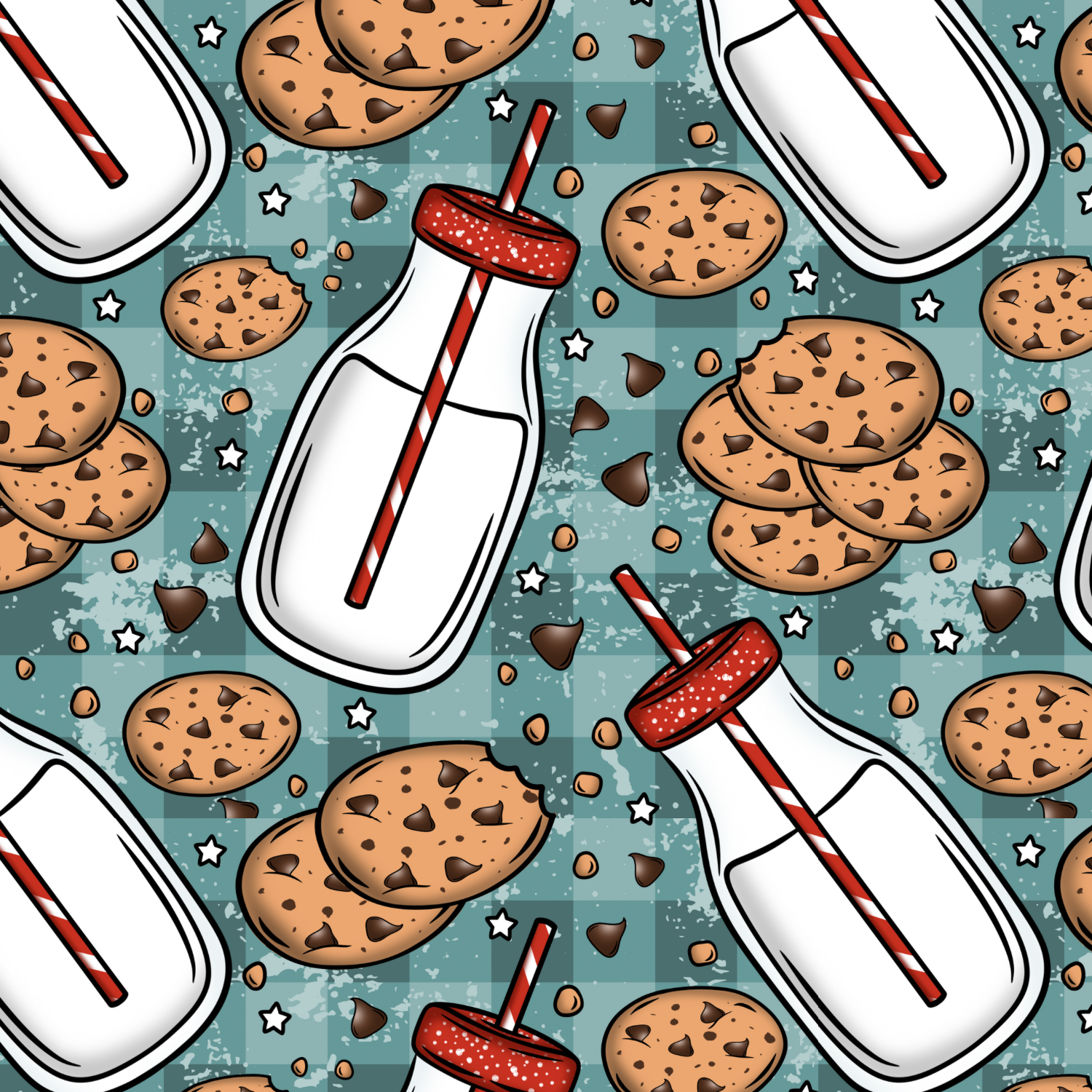 Stoff „Cakes & Bottles“