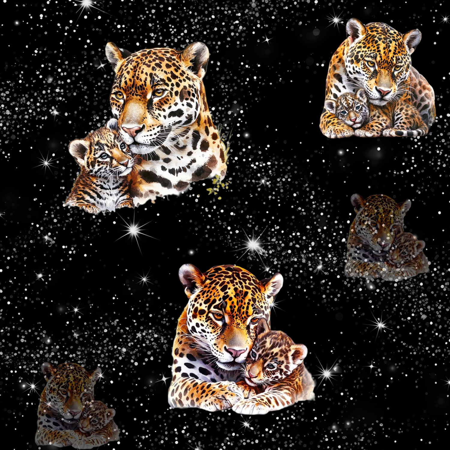 Stoff „Jaguar Momlove“