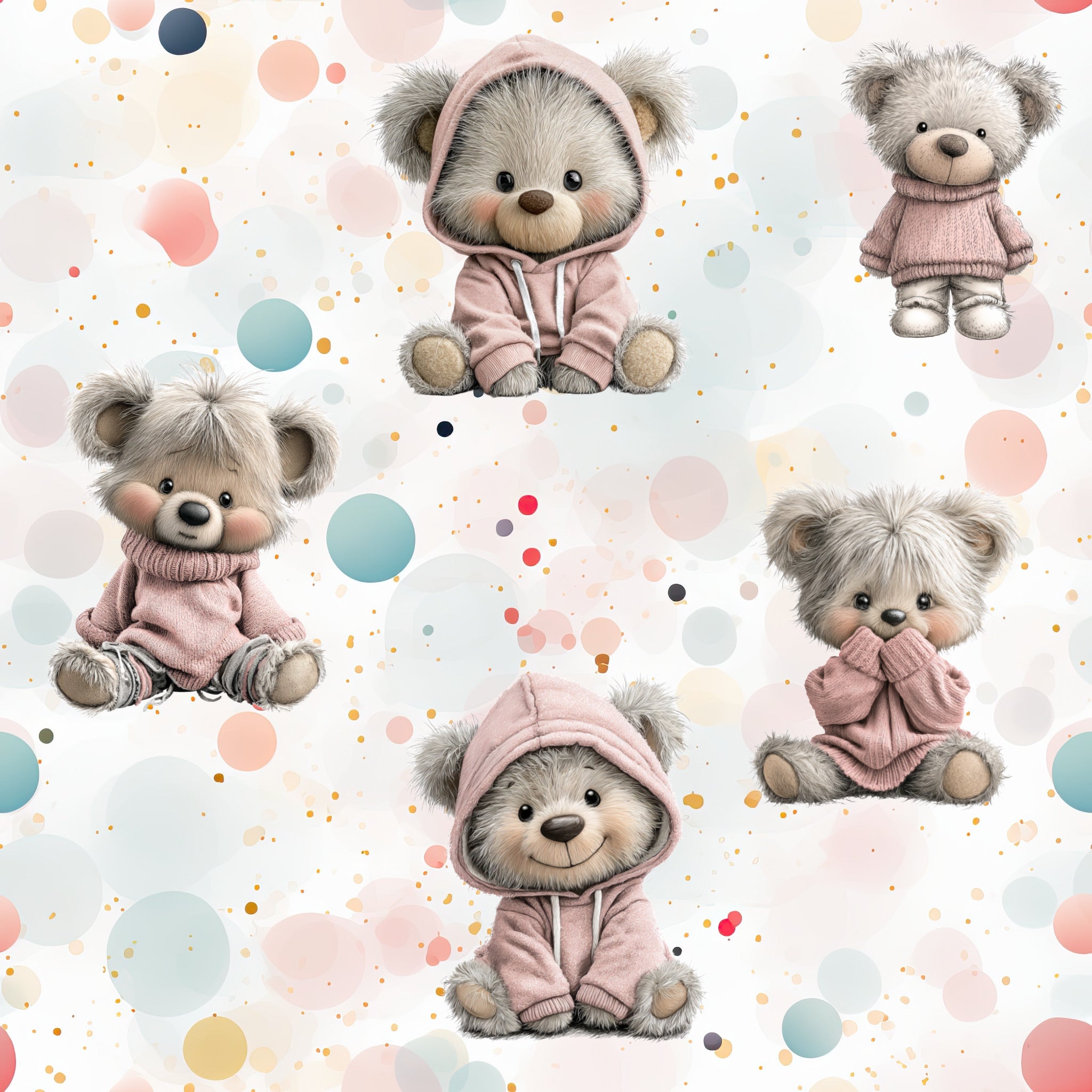 Stoff „Bärchen splash“